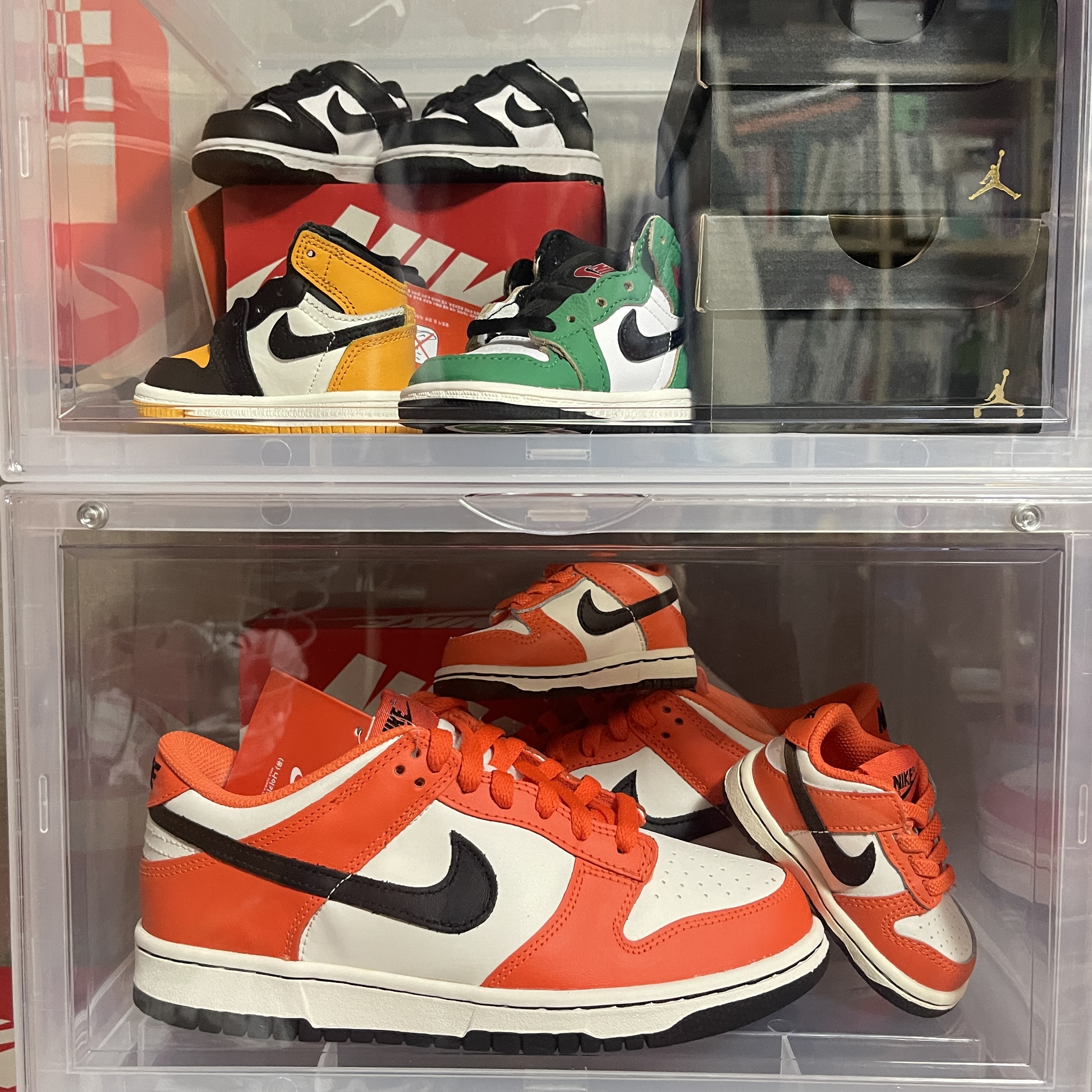 (TD) Nike Dunk Low Black, (TD) Jordan 1 Retro High OG Taxi 착용 스타일 - 2
