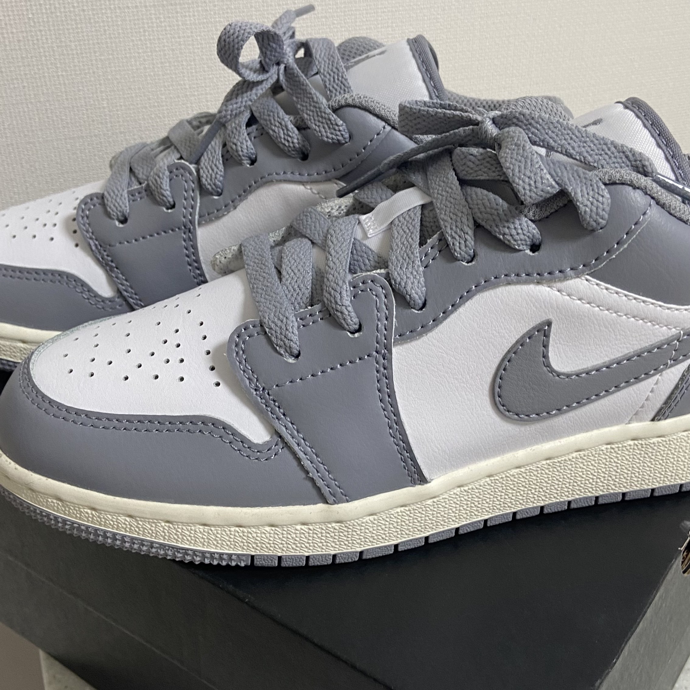 (GS) Jordan 1 Low Stealth and White 착용 스타일 - 2