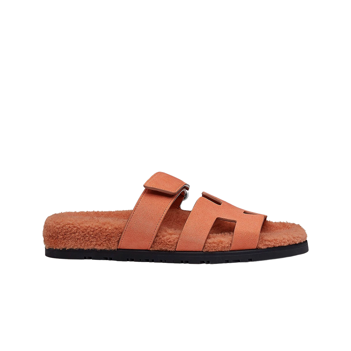 (W) 에르메스 시프레 샌들 스웨이드 고트스킨 울스킨 & 로즈 오브((W) Hermes Chypre Sandal Suede Goatskin Woolskin & Rose Aube) - 1