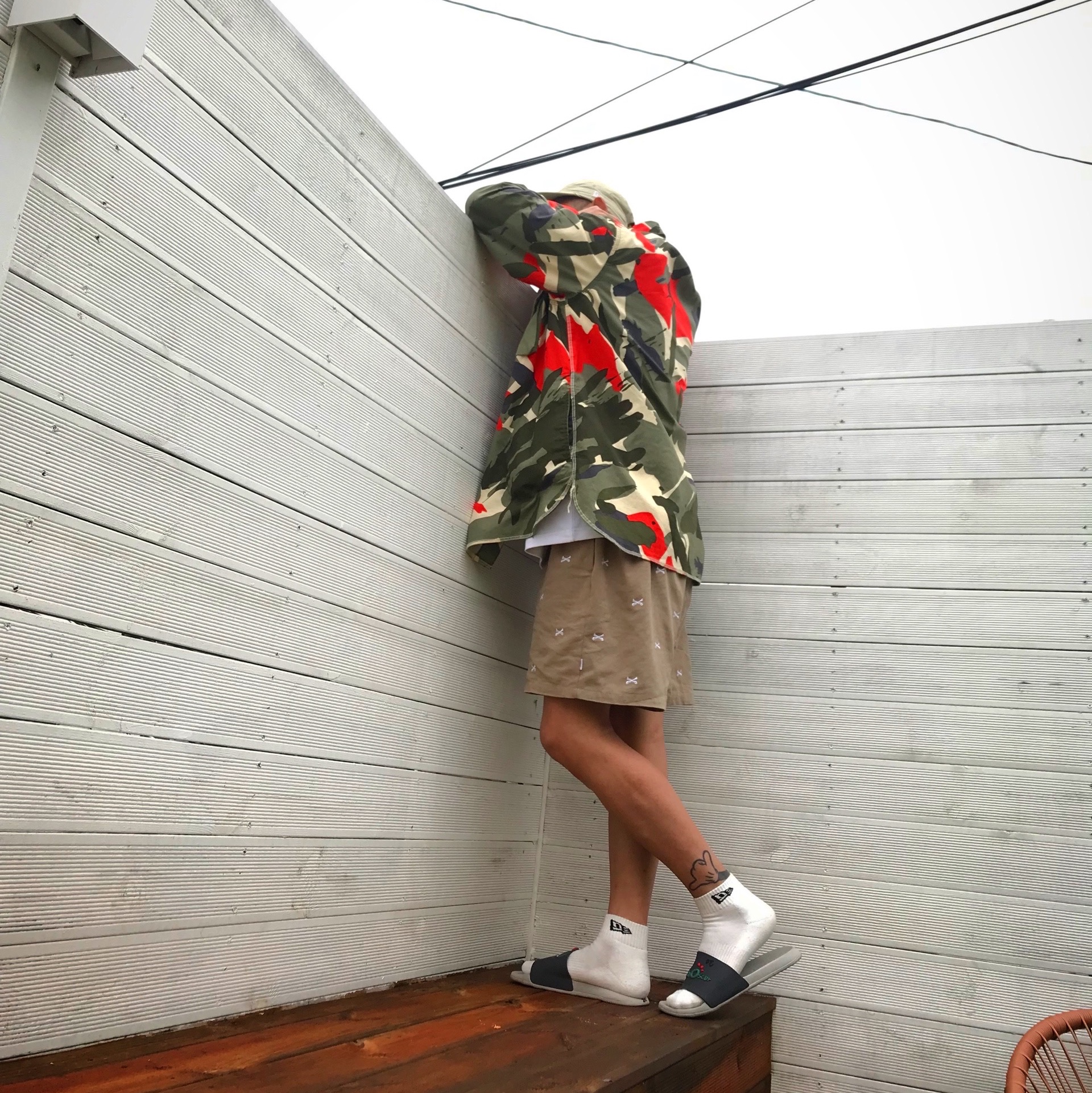 Vans Vault x Nigel Cabourn OG Authentic LX Army Green Camo 착용 스타일 - 3
