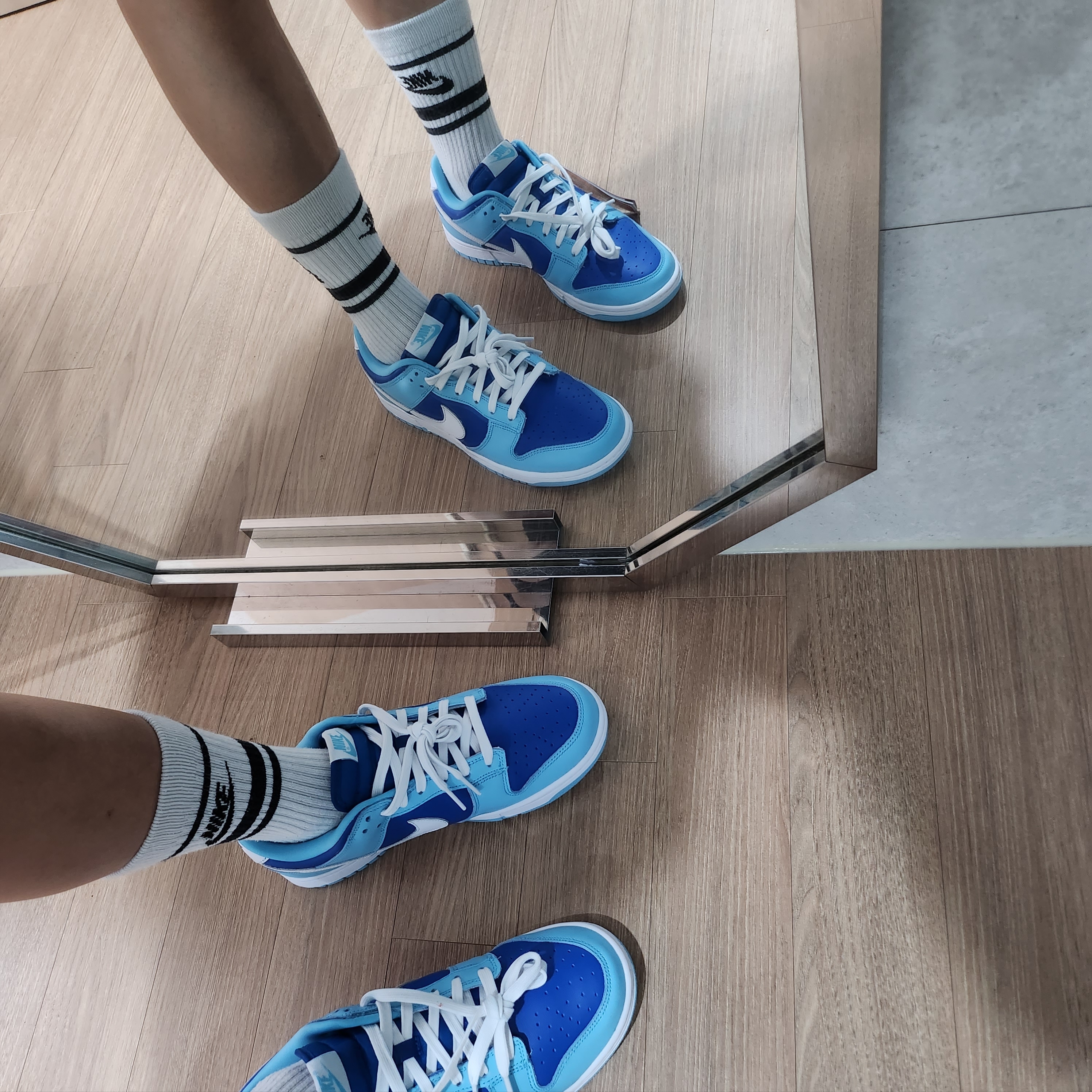 Nike Dunk Low Retro QS Argon 착용 스타일