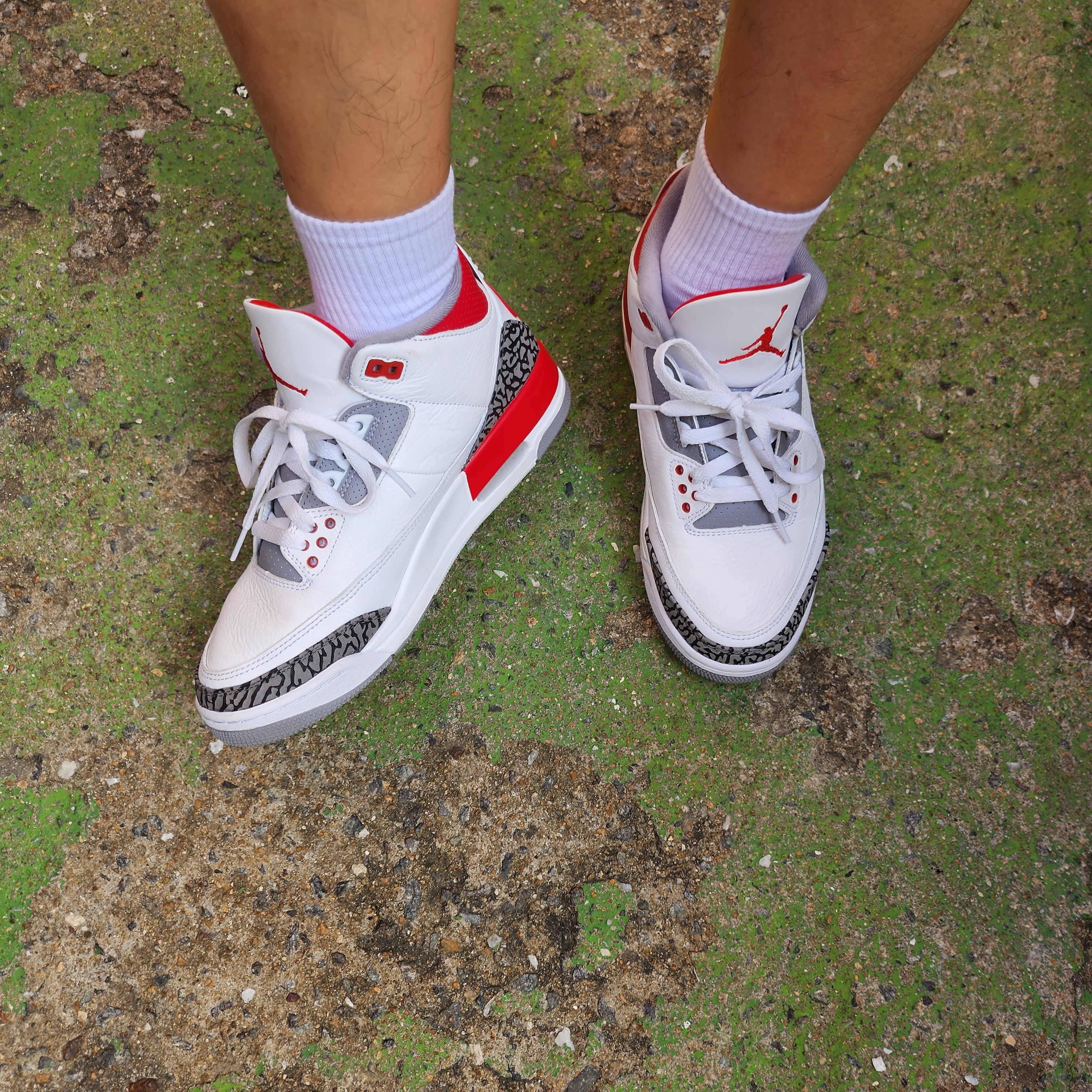 Jordan 3 Retro Fire Red 2022, Jordan 3 Retro OG Black Cement 2018 착용 스타일 - 2