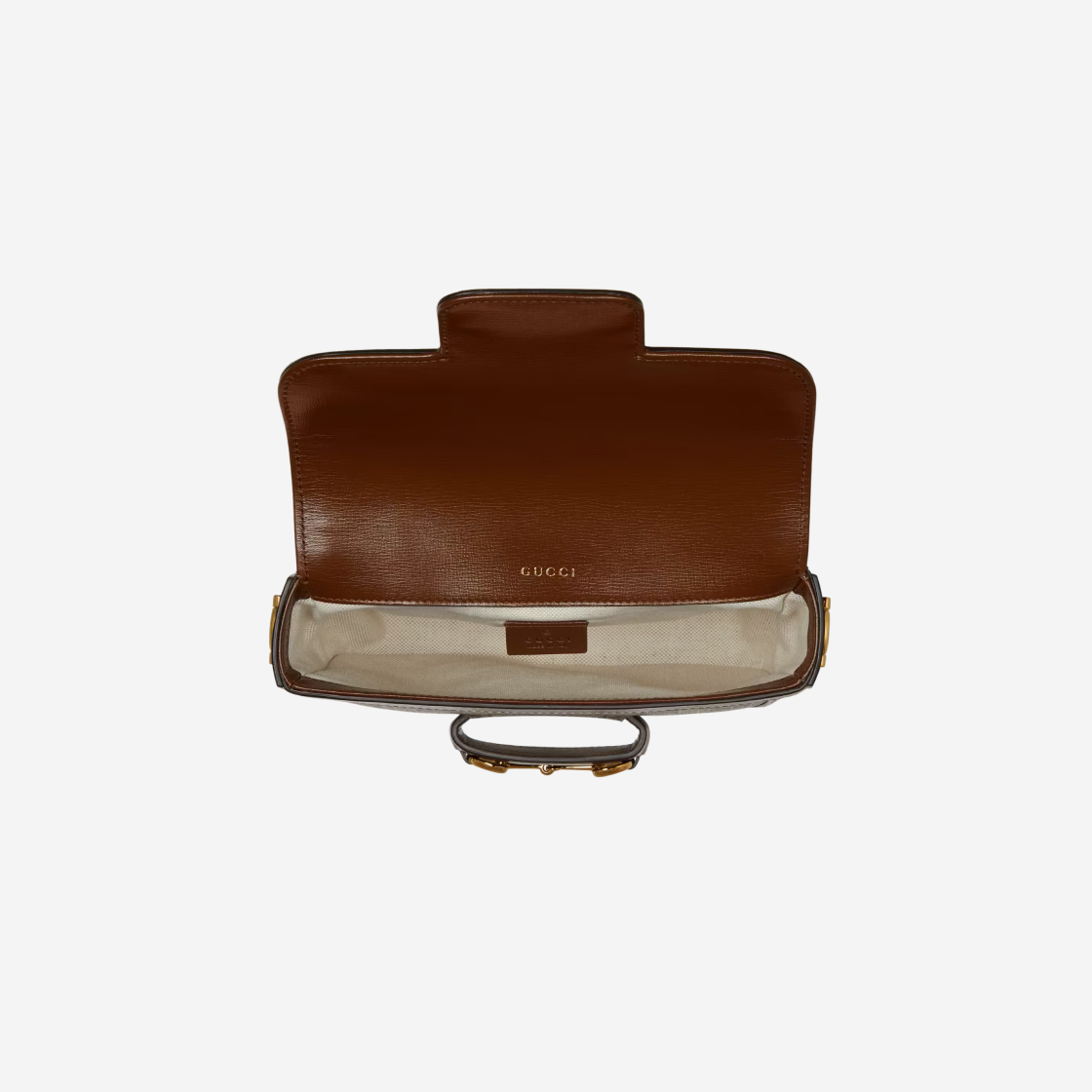 Gucci Horsebit 1955 mini bag in beige and ebony GG Supreme