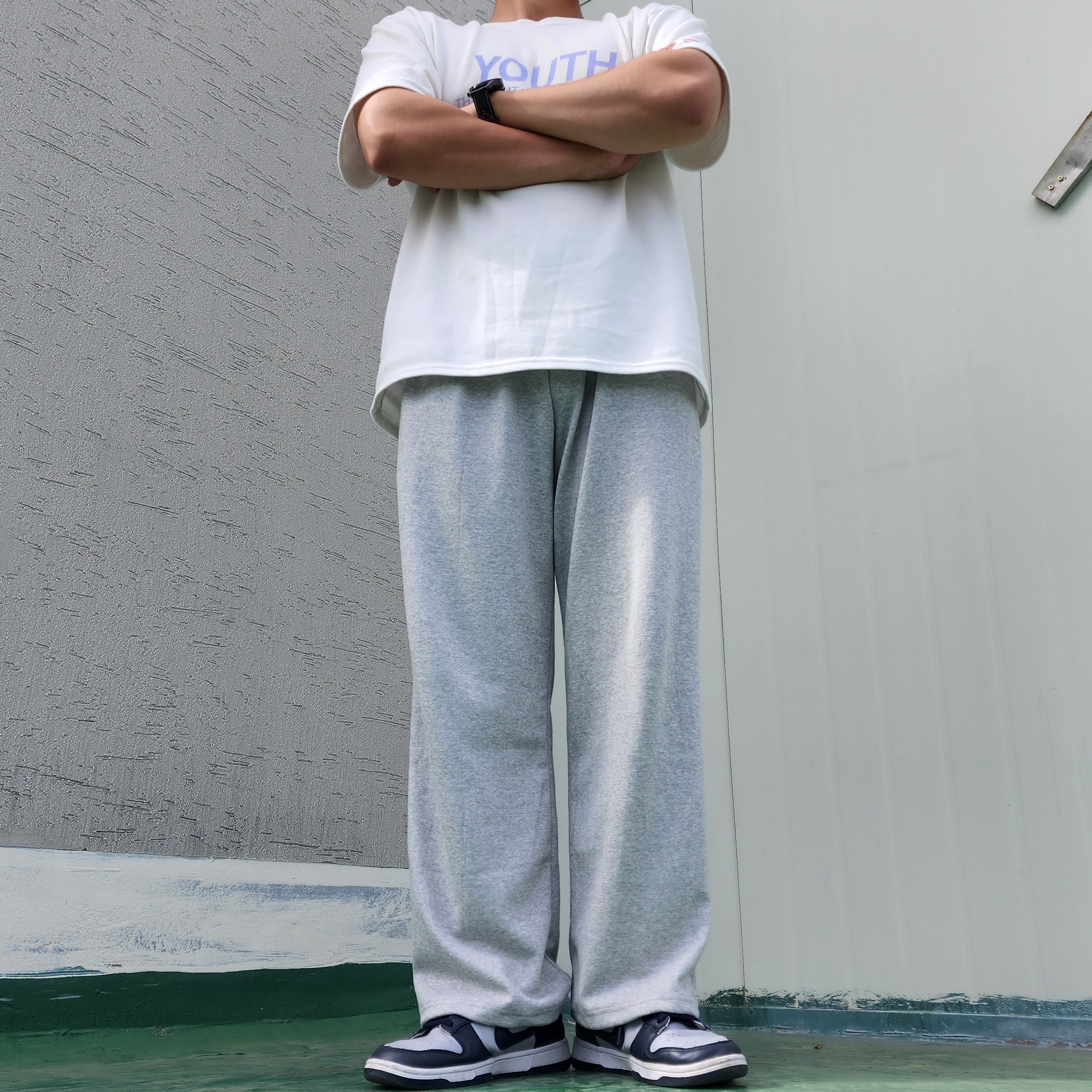 Nike Dunk Low Retro Championship Grey 착용 스타일 - 1