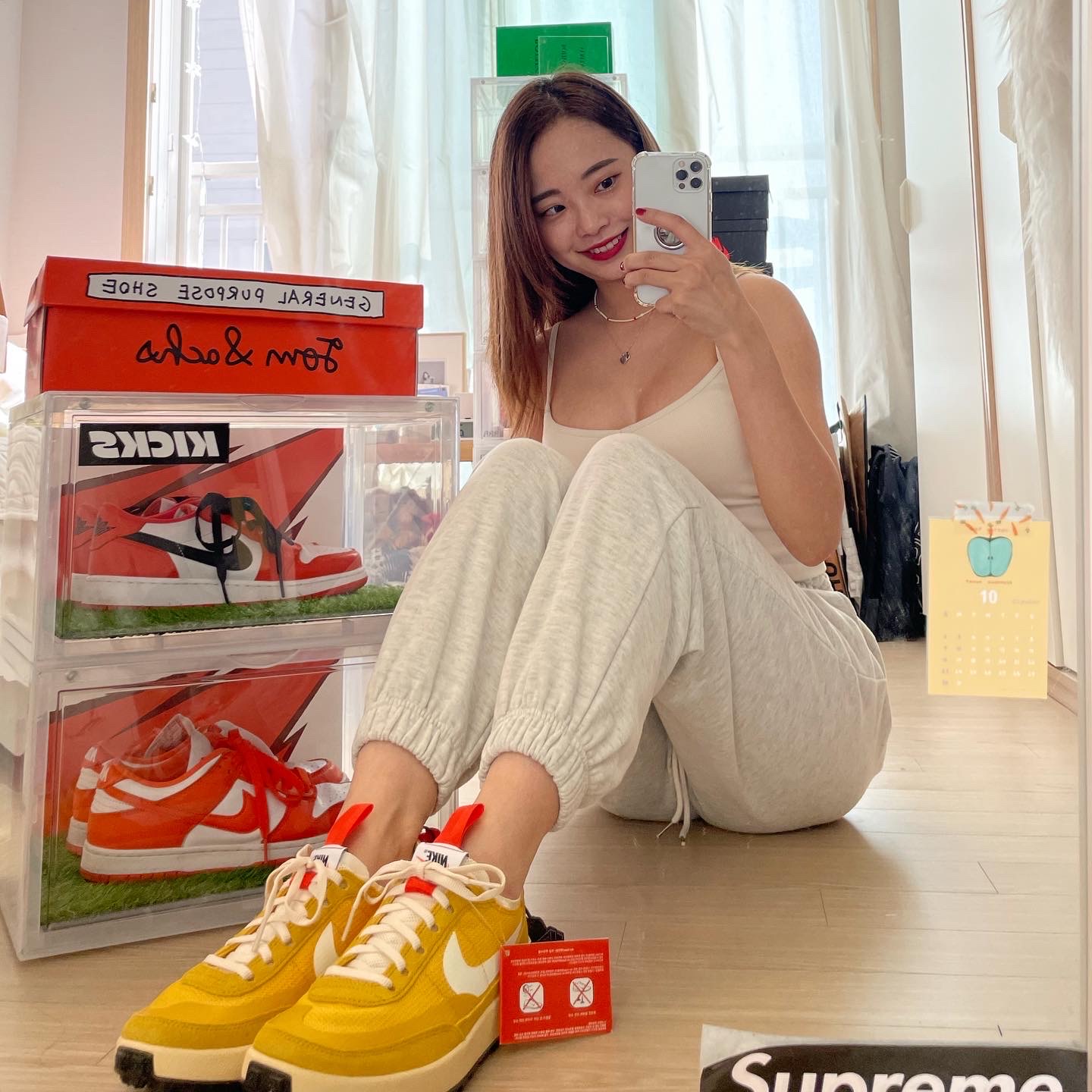Nike x Tom Sachs General Purpose Shoe Archive, (W) Jordan 1 Low OG Starfish 착용 스타일 - 2