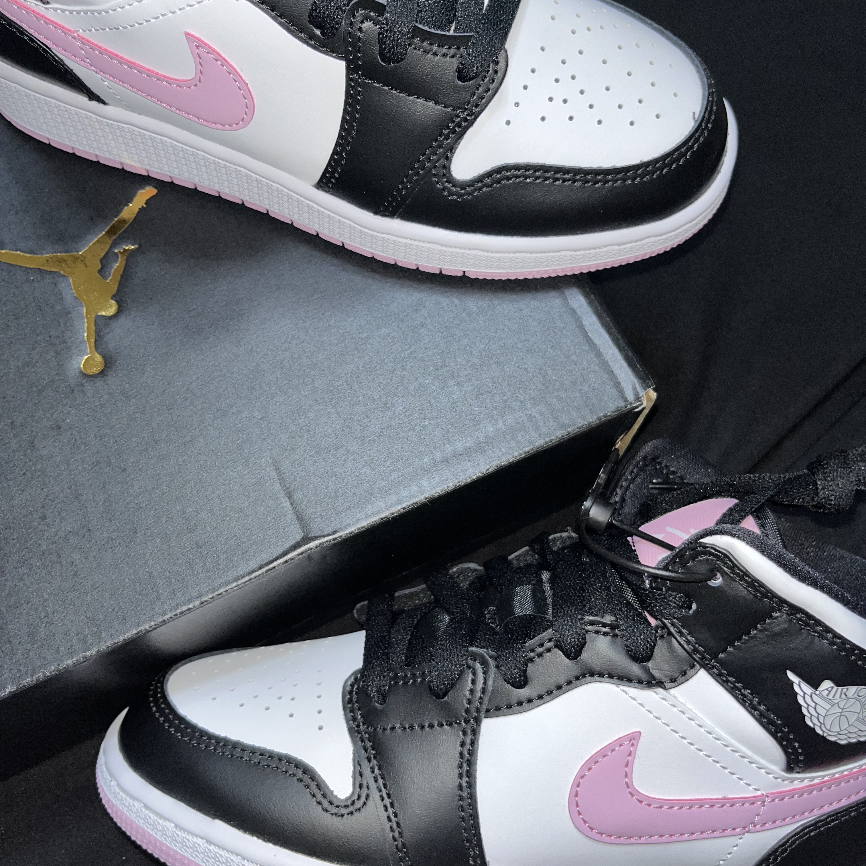 (GS) Jordan 1 Mid Light Arctic Pink 착용 스타일