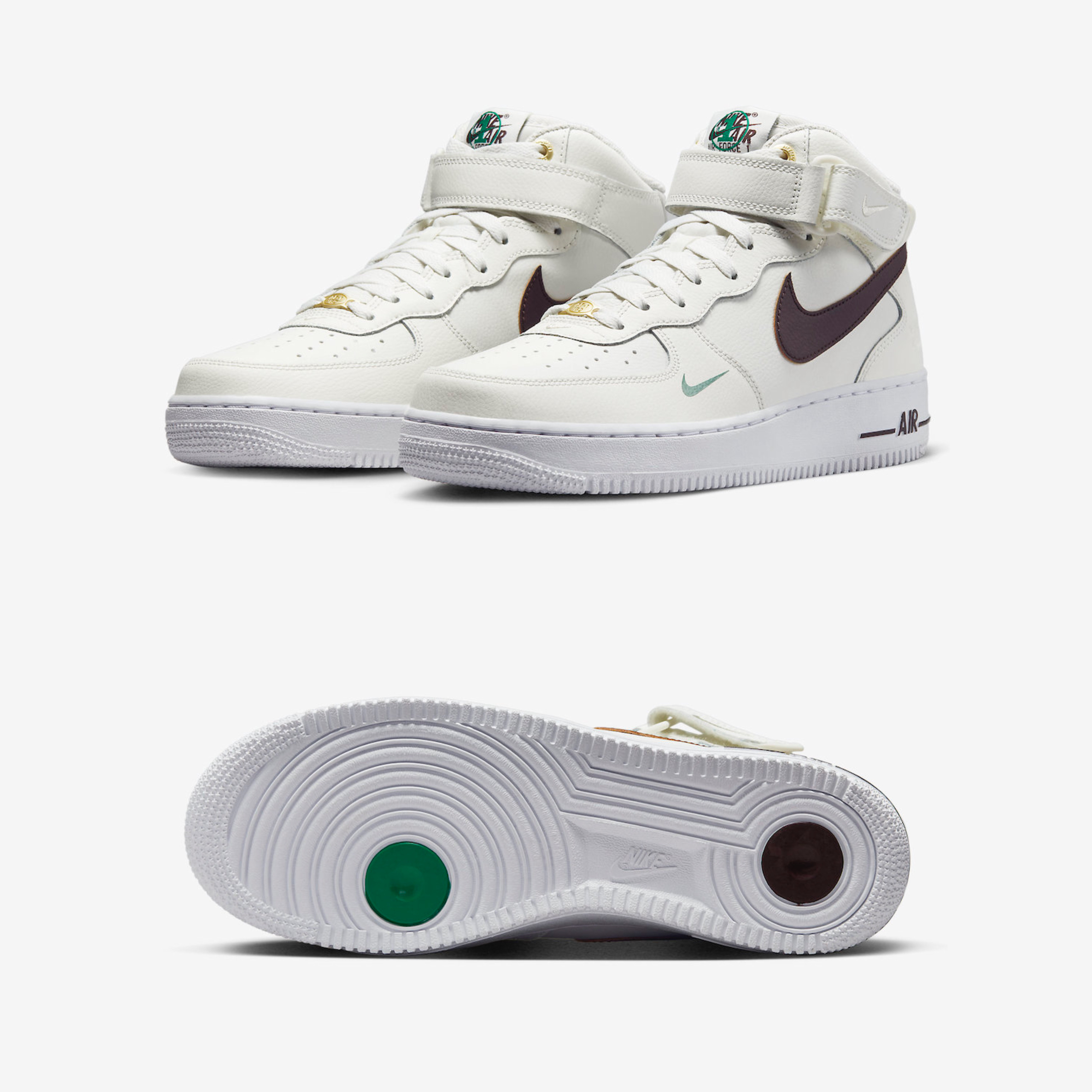 Nike Air Force 1 '07 LV8 40th Anniversary Join Forces Sail Brown Basalt 착용 스타일 - 2
