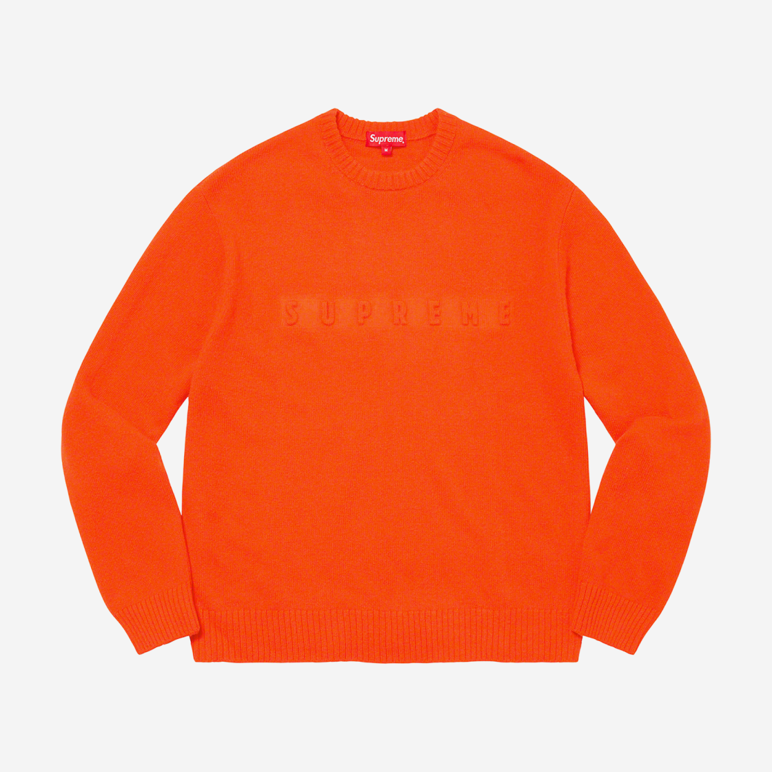 Supreme Embossed Sweater Orange - 22FW 상세 이미지 1