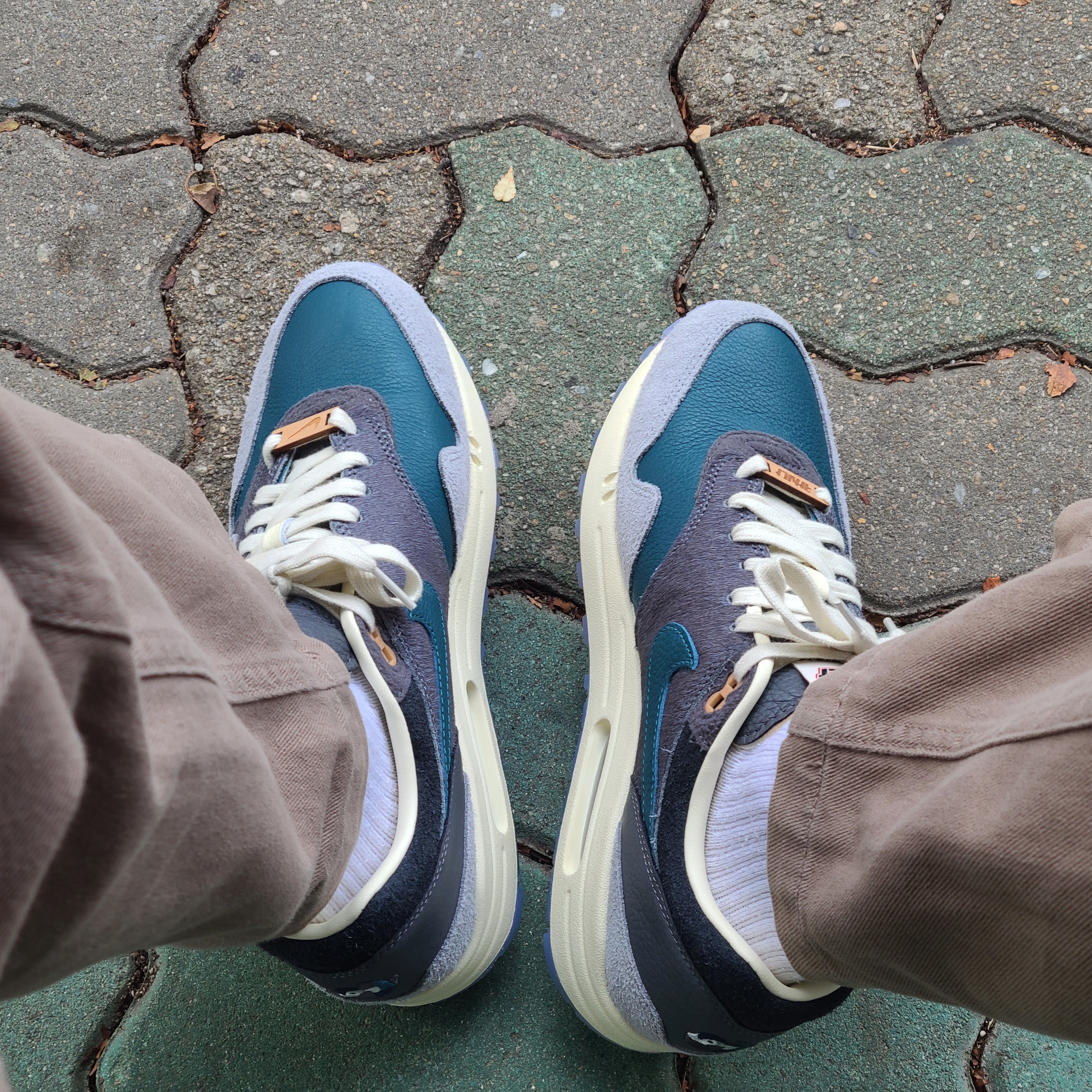 Nike x Kasina Air Max 1 SP Won-Ang Particle Grey 착용 스타일 - 1