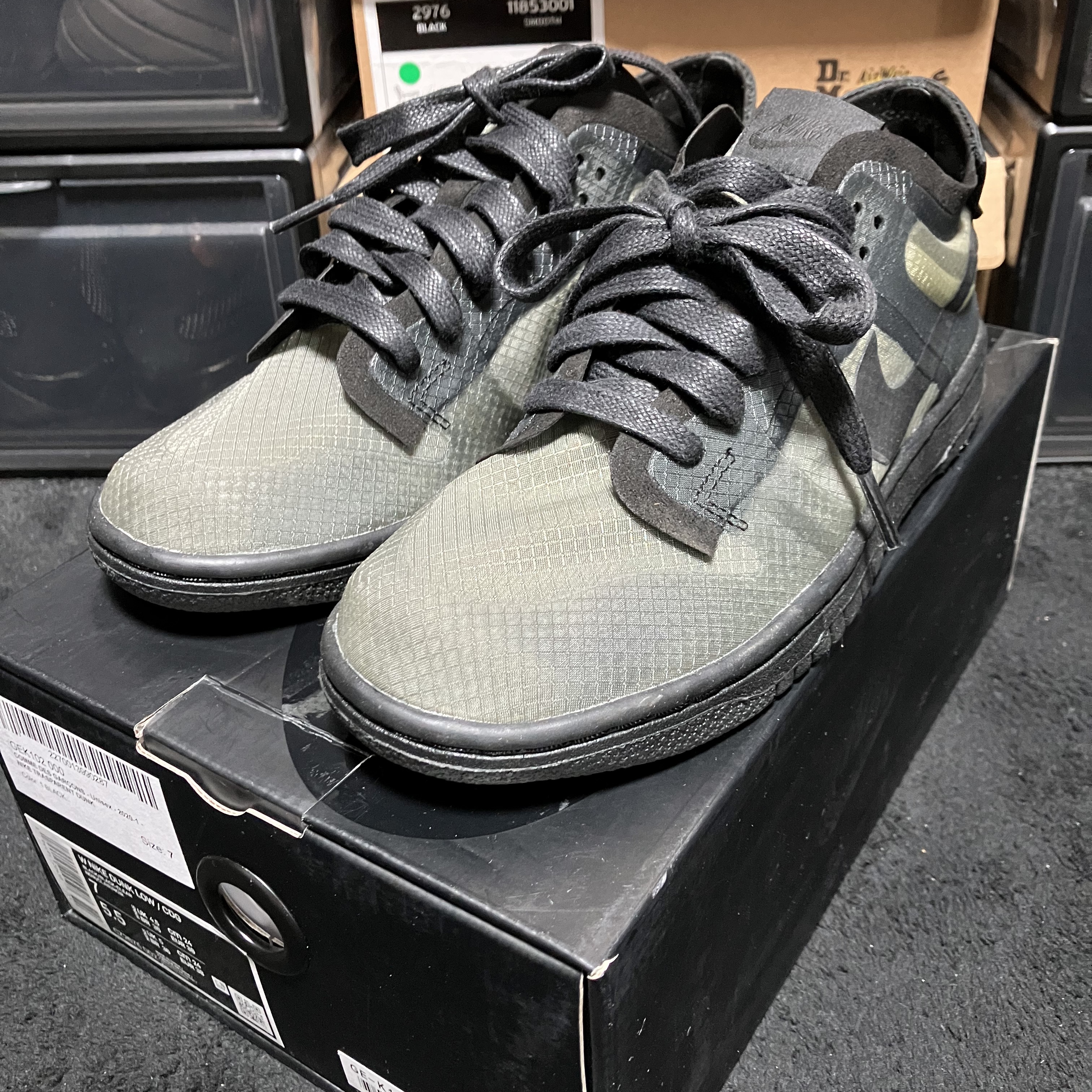 (W) Nike x Comme des Garcons Dunk Low Black 착용 스타일