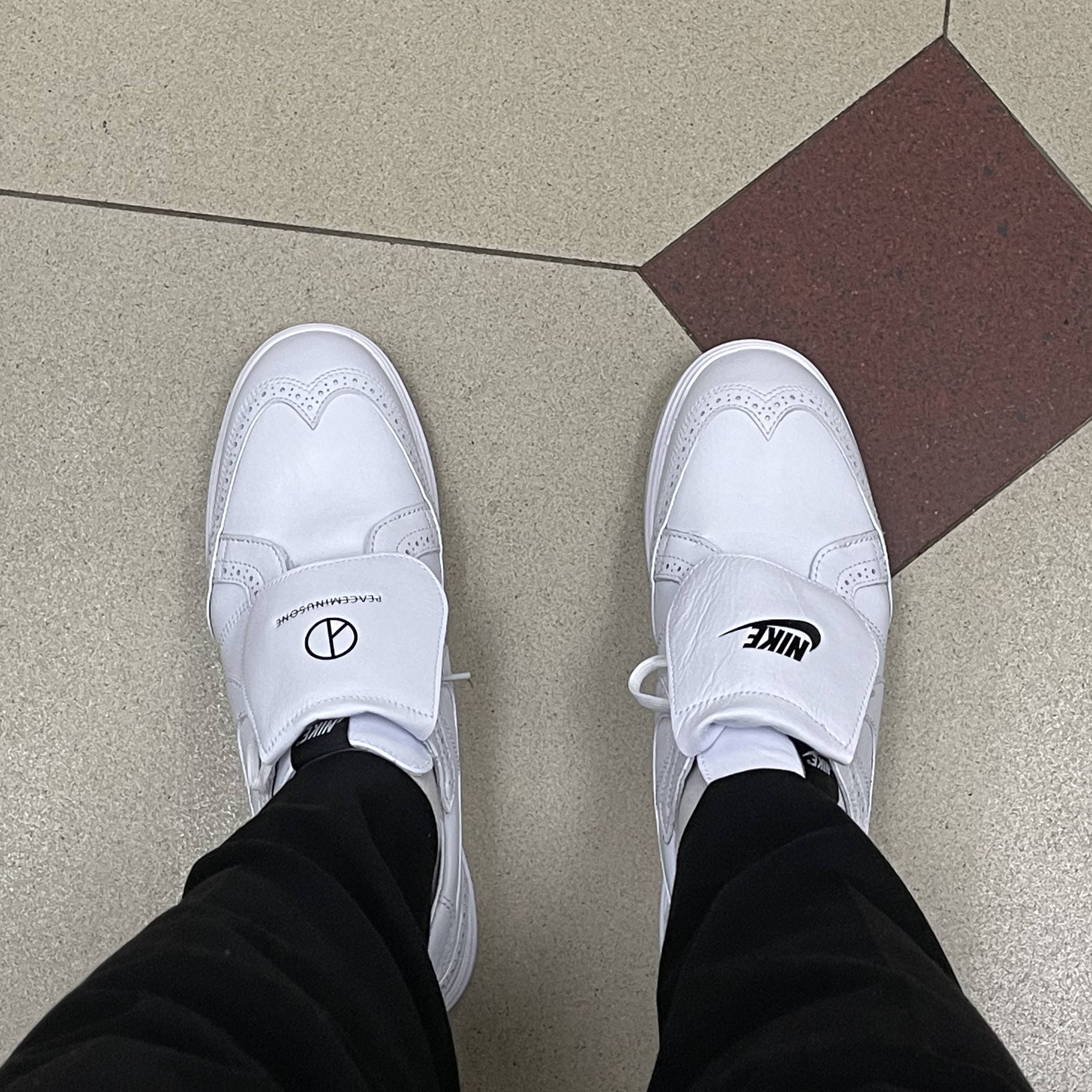 Nike x Peaceminusone Kwondo1 White 착용 스타일