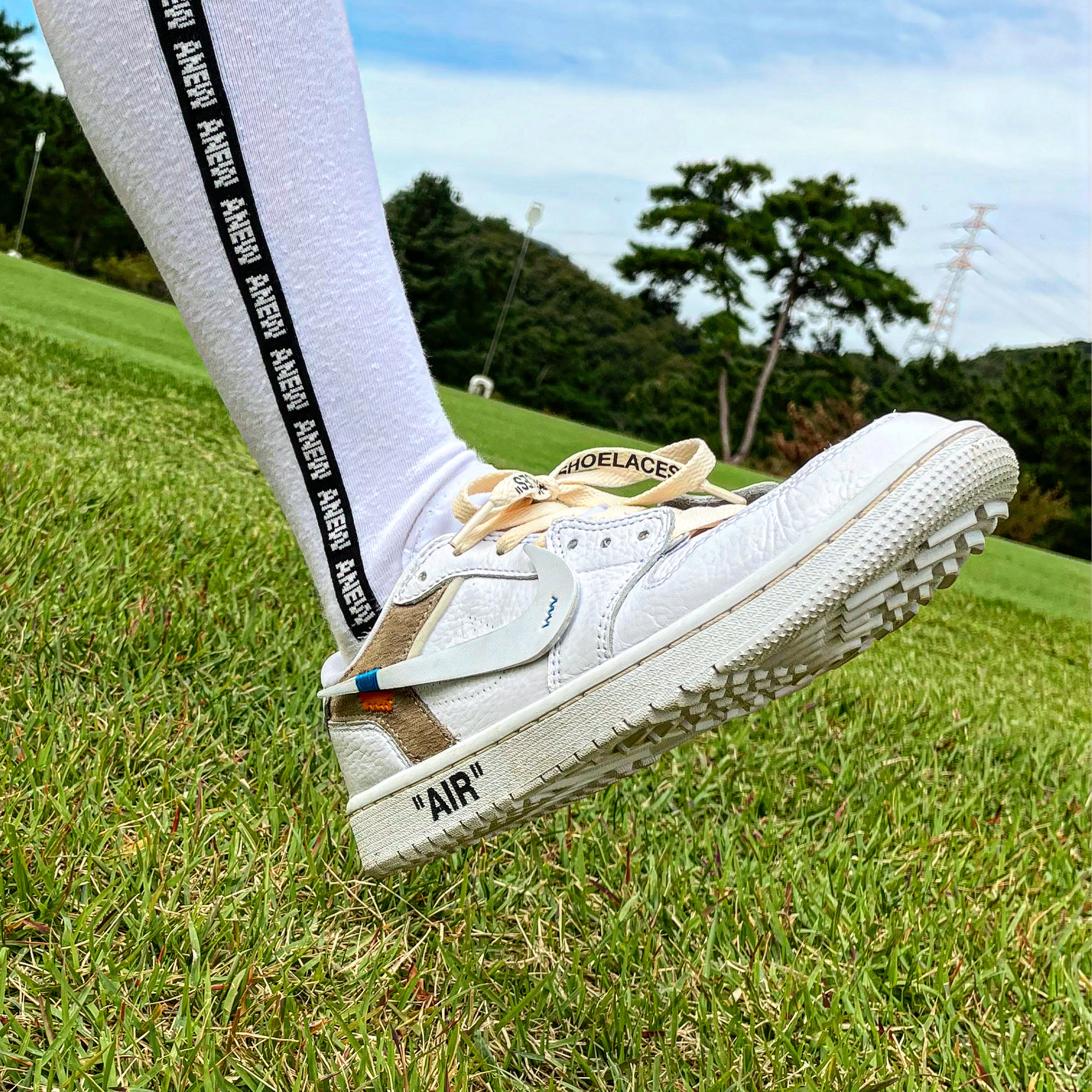 Jordan 1 Low Golf Triple White 착용 스타일