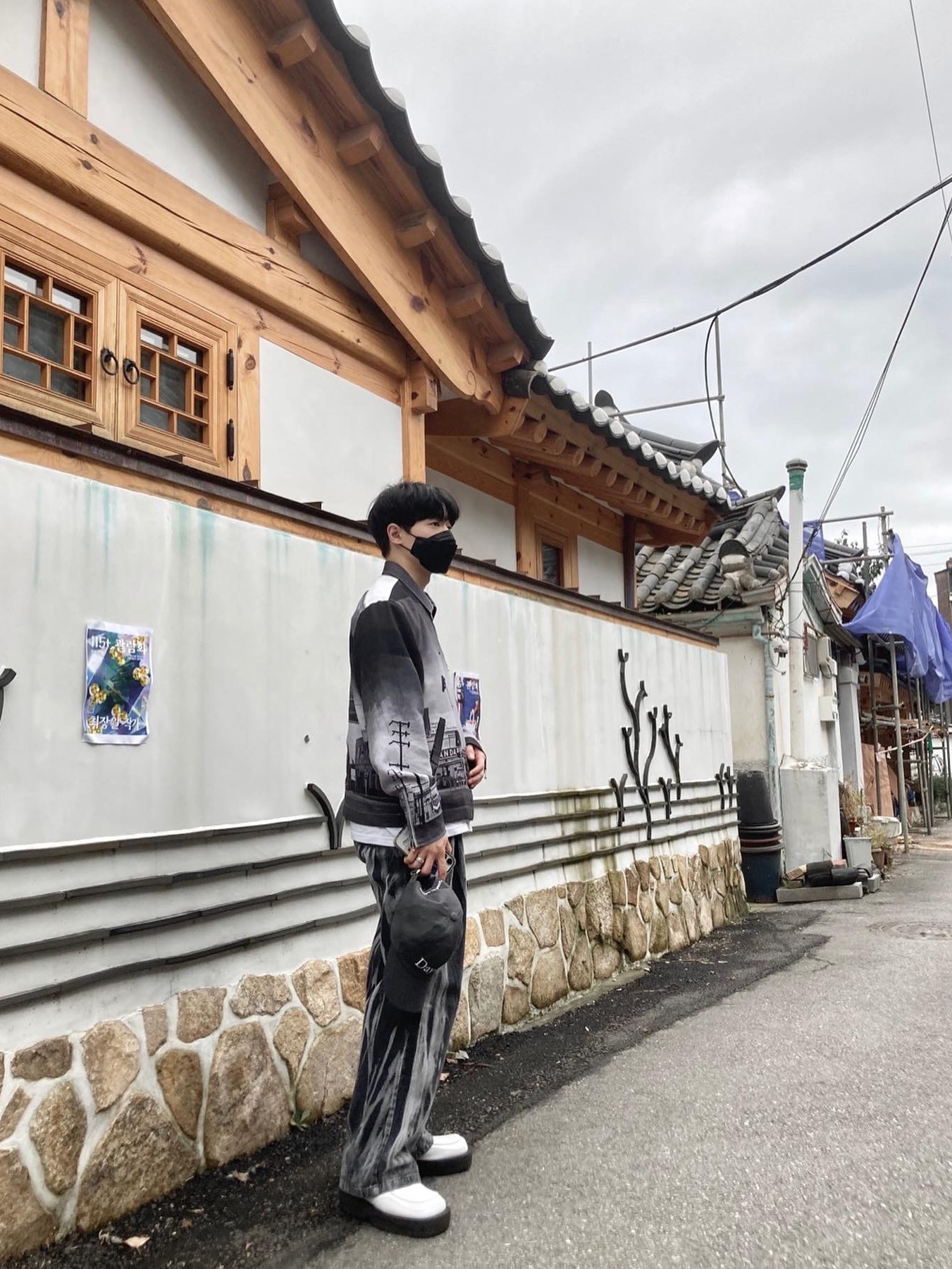 Stussy Hopper Jacket Black 착용 스타일 - 1