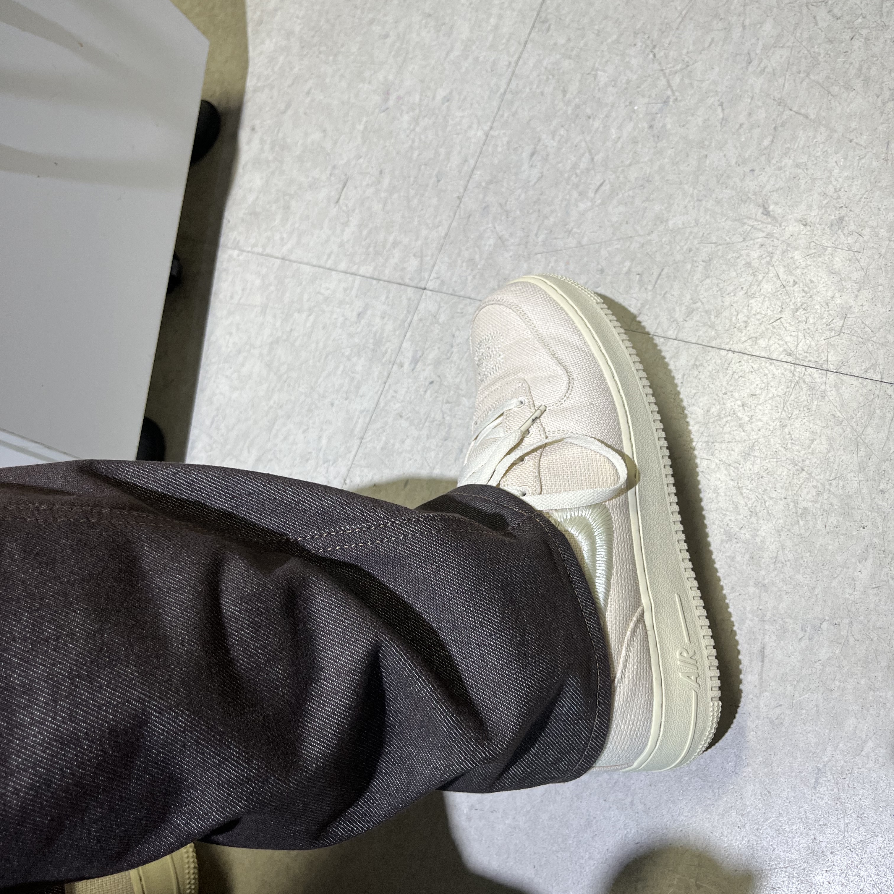 Nike Air Force 1 Low Utility Black White, Nike x Peaceminusone Kwondo1 White 착용 스타일 - 3