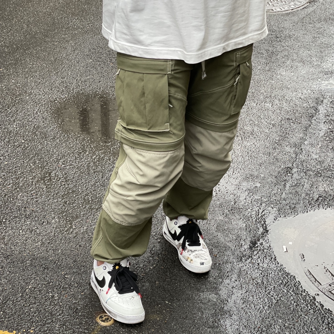 Nike x Peaceminusone Air Force 1 Low Para-Noise 2.0, Nike ACG Smith Summit Cargo Pants Medium Olive - Asia 착용 스타일