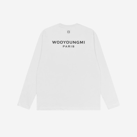 Wooyoungmi Cotton Long Sleeve Back Logo T-Shirt White - 22FW
