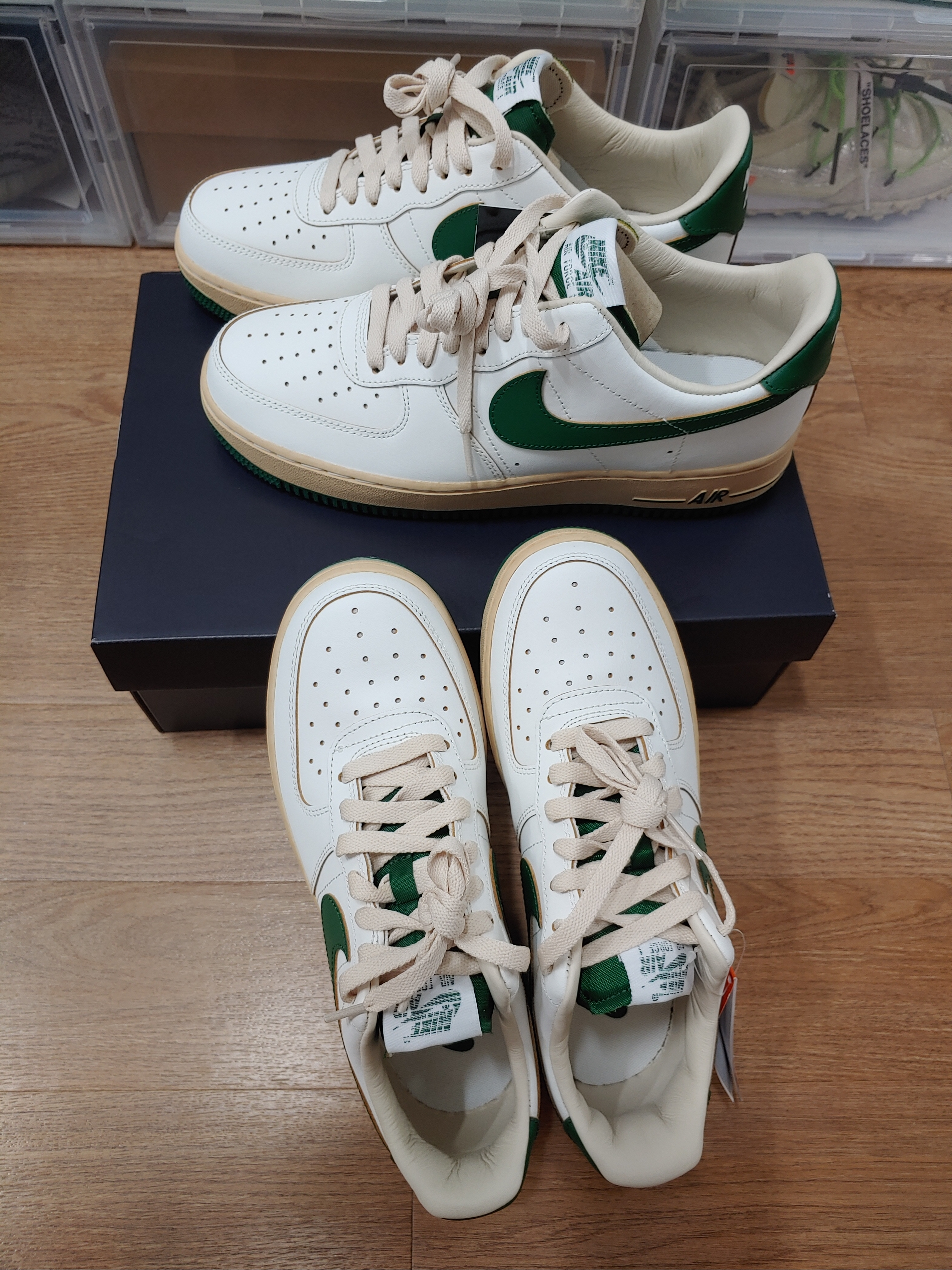 (W) Nike Air Force 1 Low Gorge Green 착용 스타일 - 2