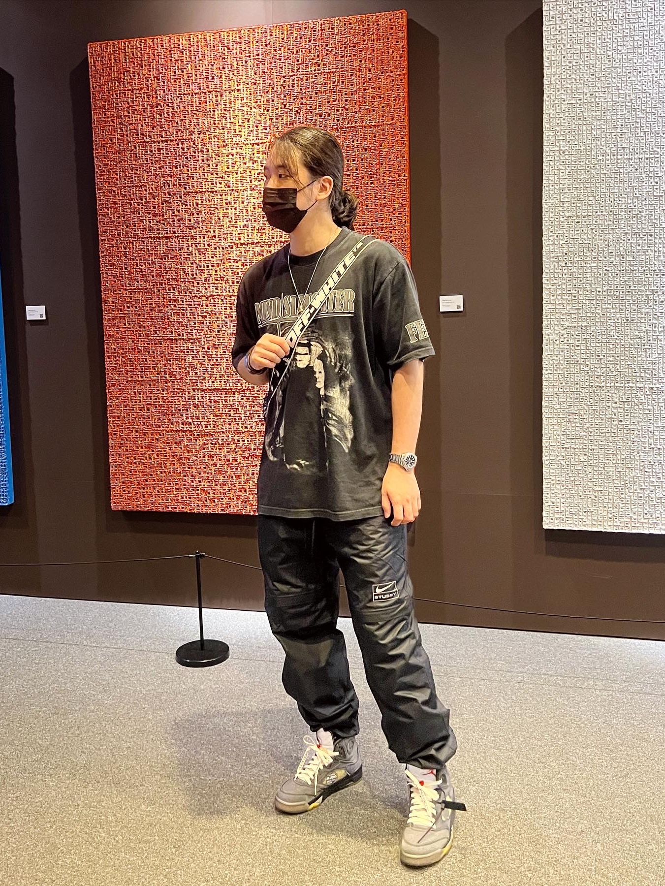 Off-White x Amore Pacific Protection Box (Without Cosmetics), Nike x Stussy NRG FL Storm-Fit Pants Black (DO7170-010) 착용 스타일 - 1