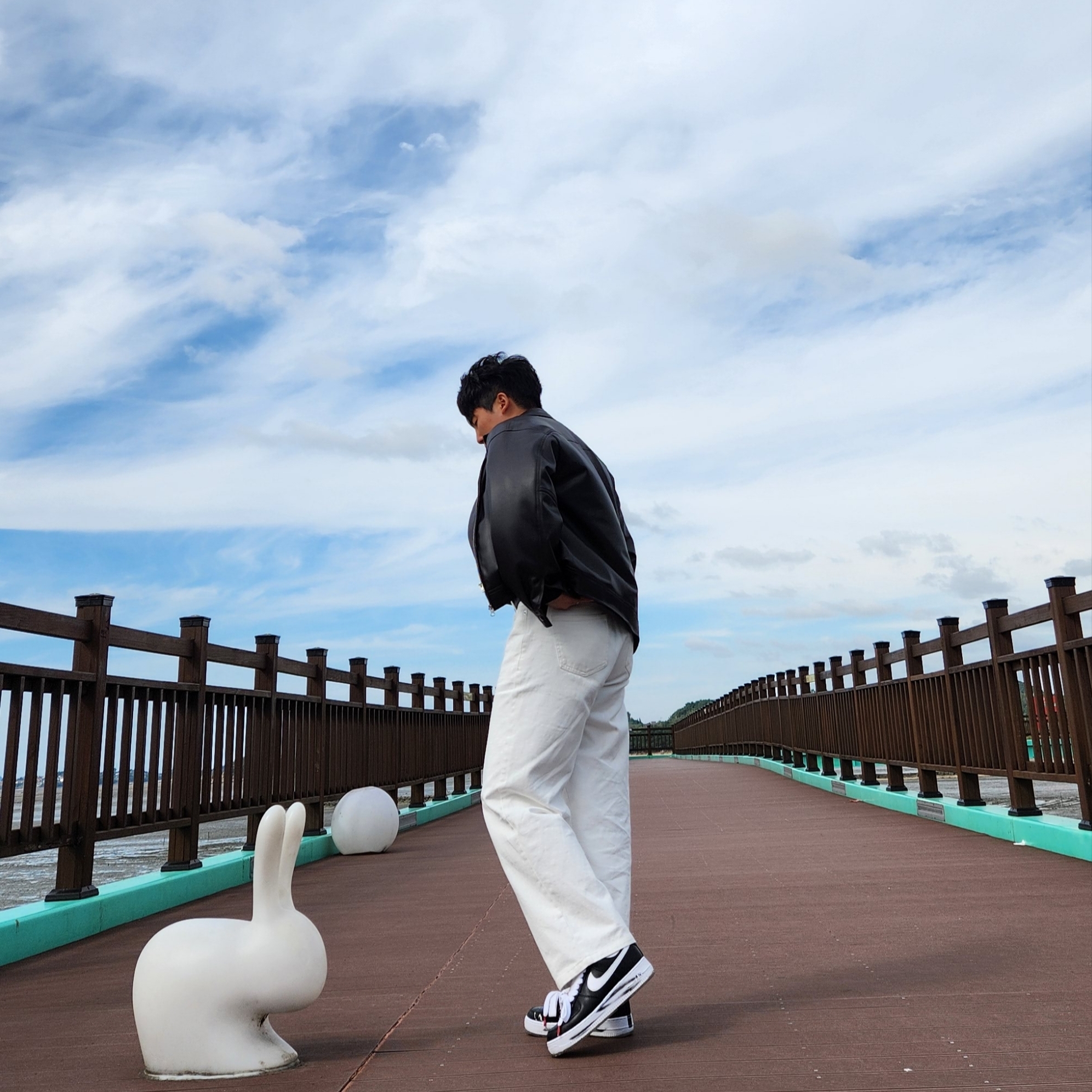 Nike x Peaceminusone Air Force 1 Low Para-Noise 착용 스타일 - 1