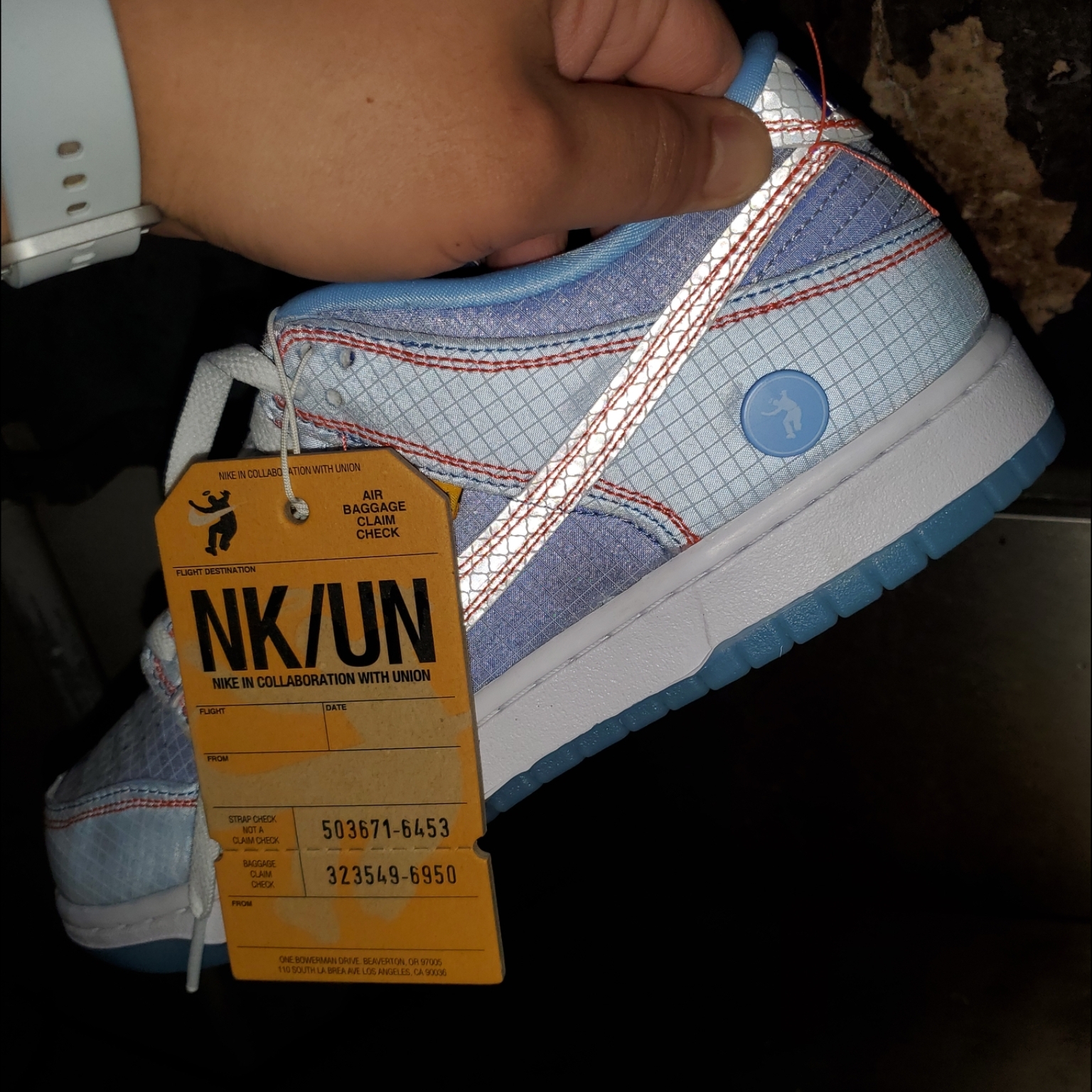 Nike x Union Dunk Low Passport Pack Argon 착용 스타일 - 5