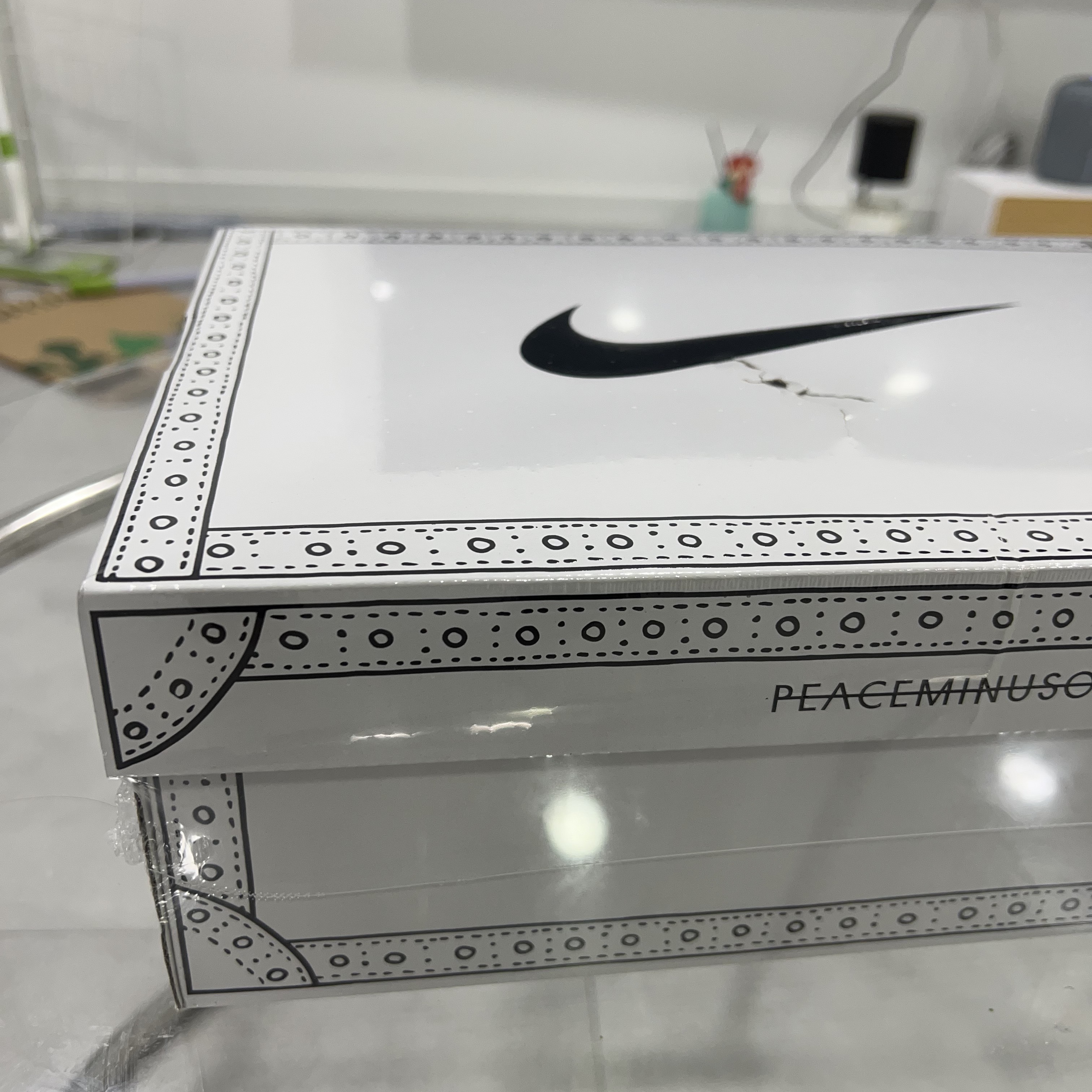 Nike x Peaceminusone Kwondo1 White 착용 스타일 - 3