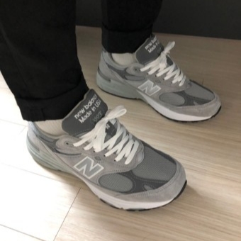 New Balance 993 Made in USA Grey - D Standard 착용 스타일 - 1
