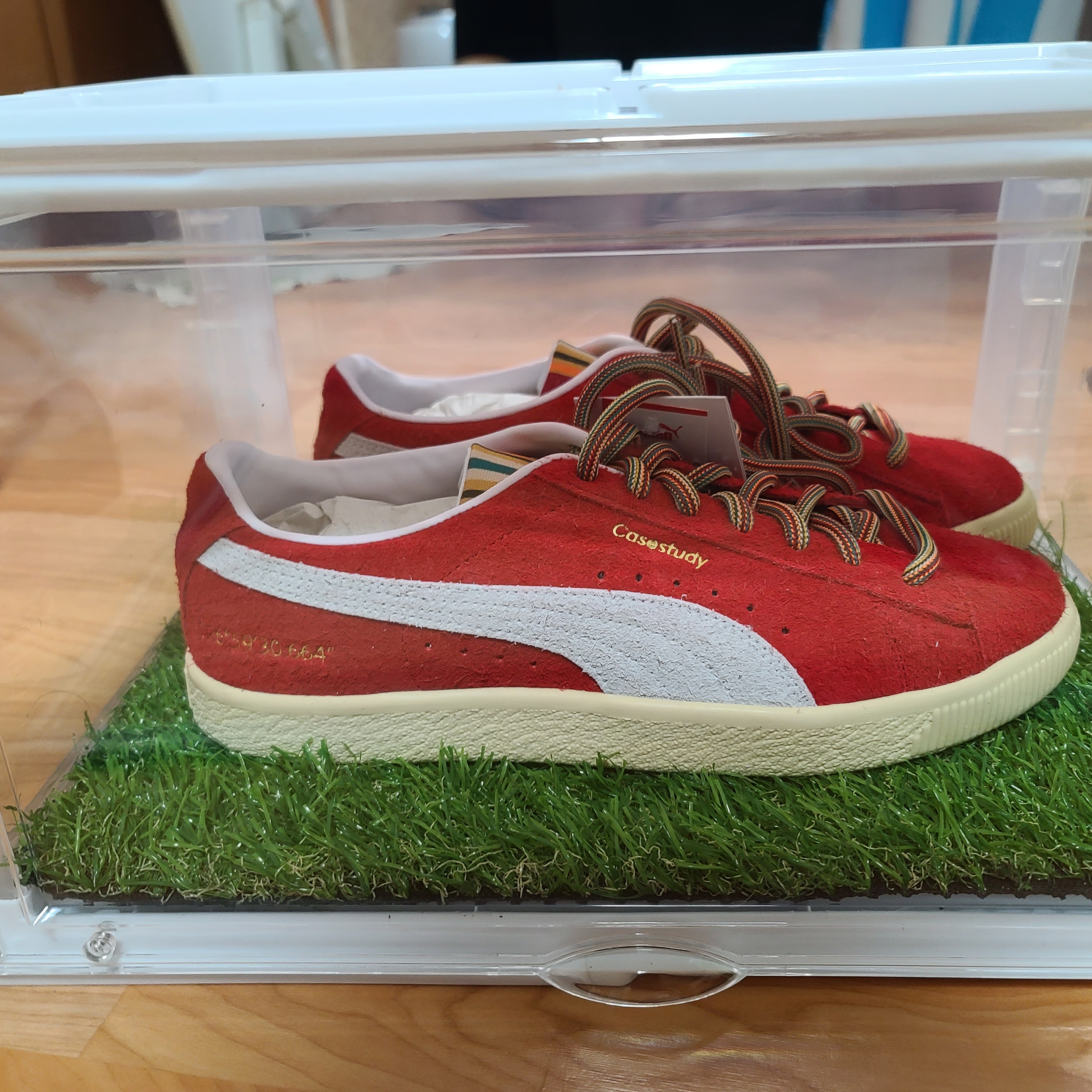 Puma x Casestudy Suede VTG Chinese Red 착용 스타일