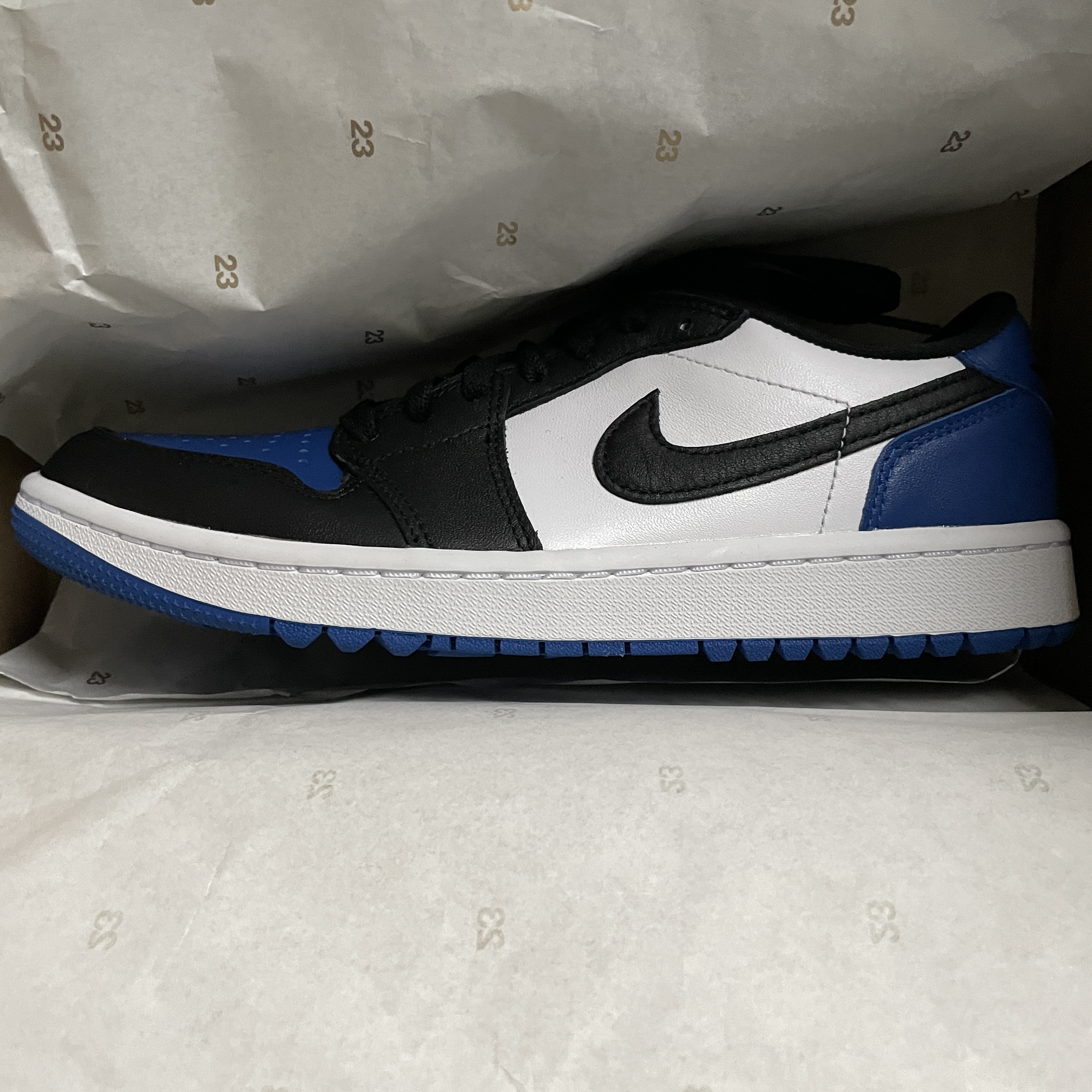 Jordan 1 Low Golf Sport Royal 착용 스타일 - 1