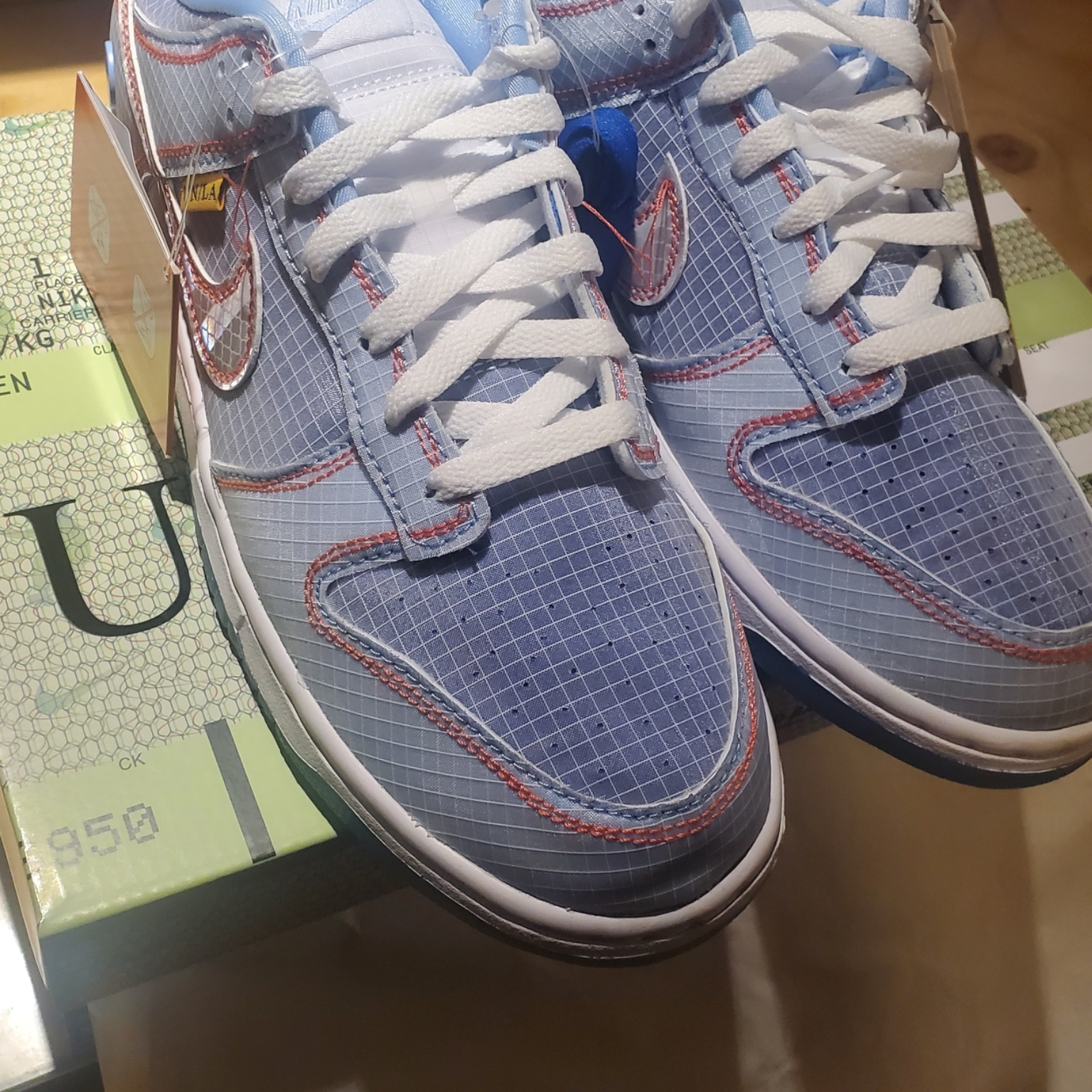 Nike x Union Dunk Low Passport Pack Argon 착용 스타일 - 1