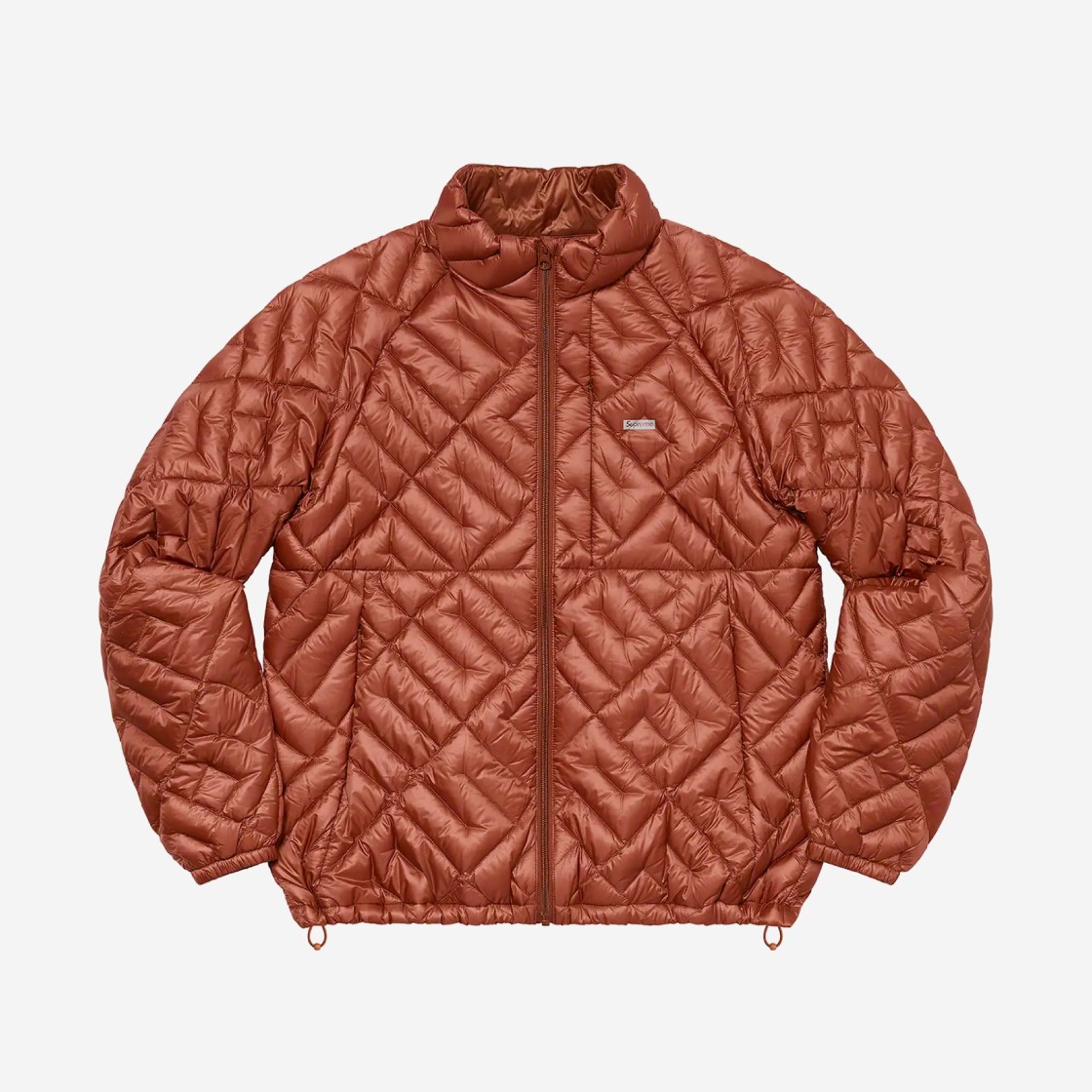 Supreme Spellout Quilted Lightweight Down Jacket Rust - 22SS 상세 이미지 1