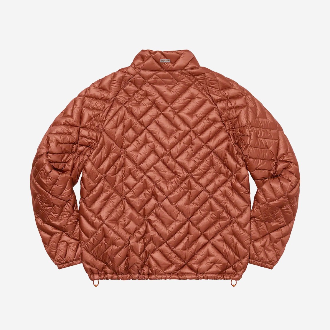 Supreme Spellout Quilted Lightweight Down Jacket Rust - 22SS 상세 이미지 2