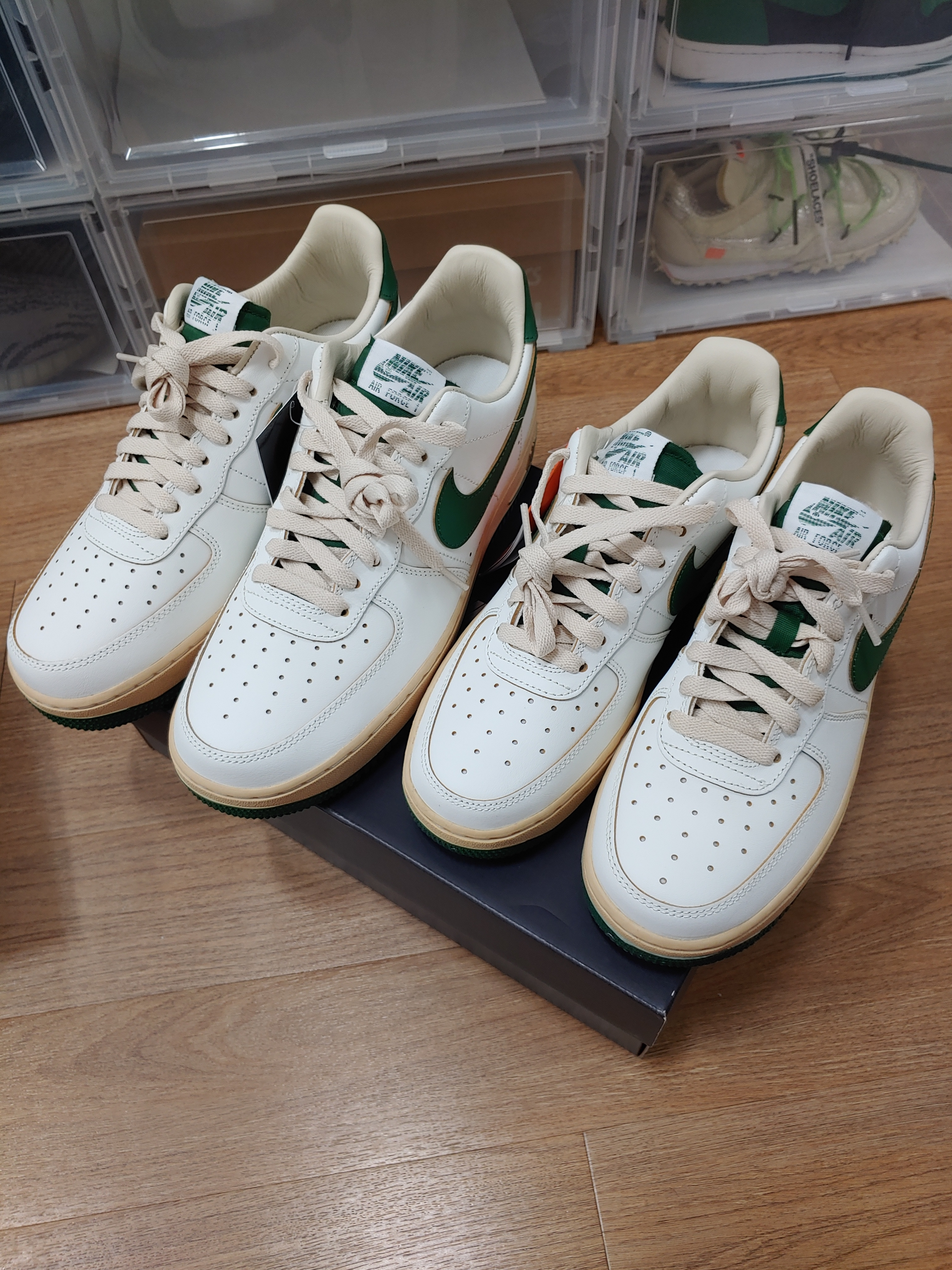 (W) Nike Air Force 1 Low Gorge Green 착용 스타일 - 1