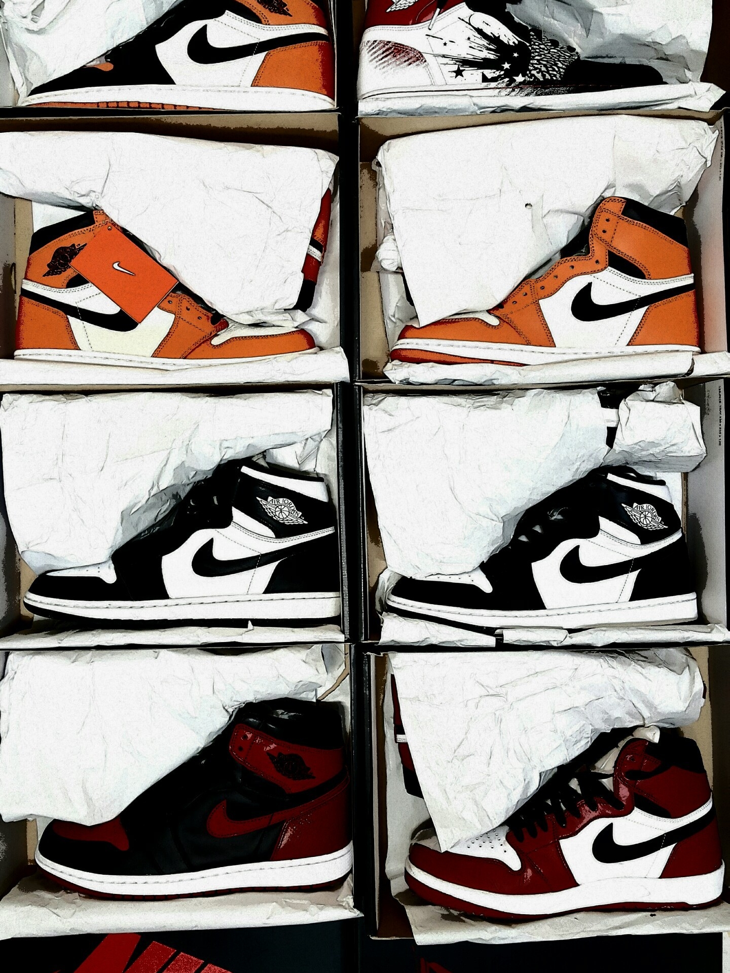 Jordan 1 Retro Shattered Backboard, Jordan 1 Retro High OG Reverse Shattered Backboard 착용 스타일 - 1