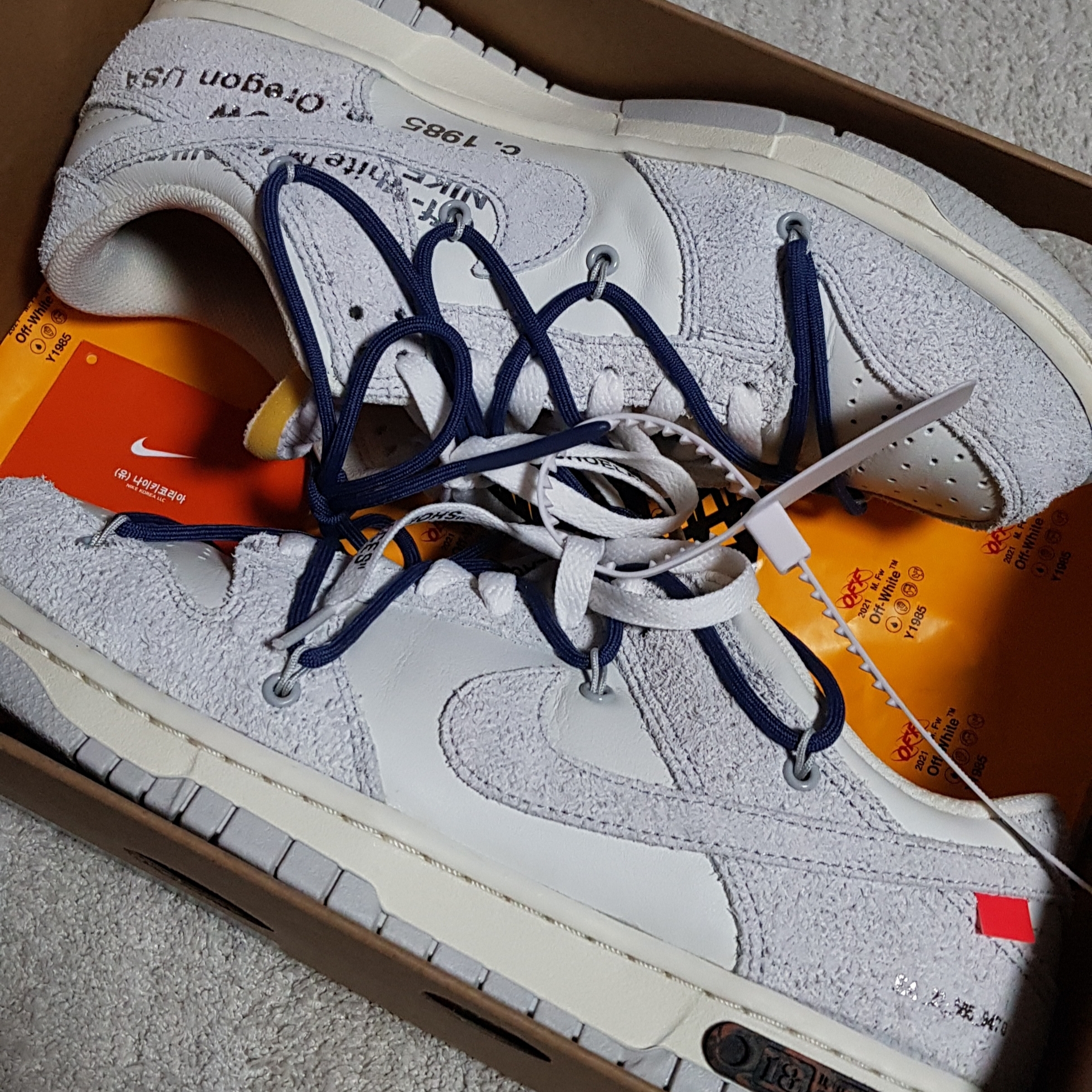 Nike x Off-White Dunk Low The 50 - Lot 18 착용 스타일