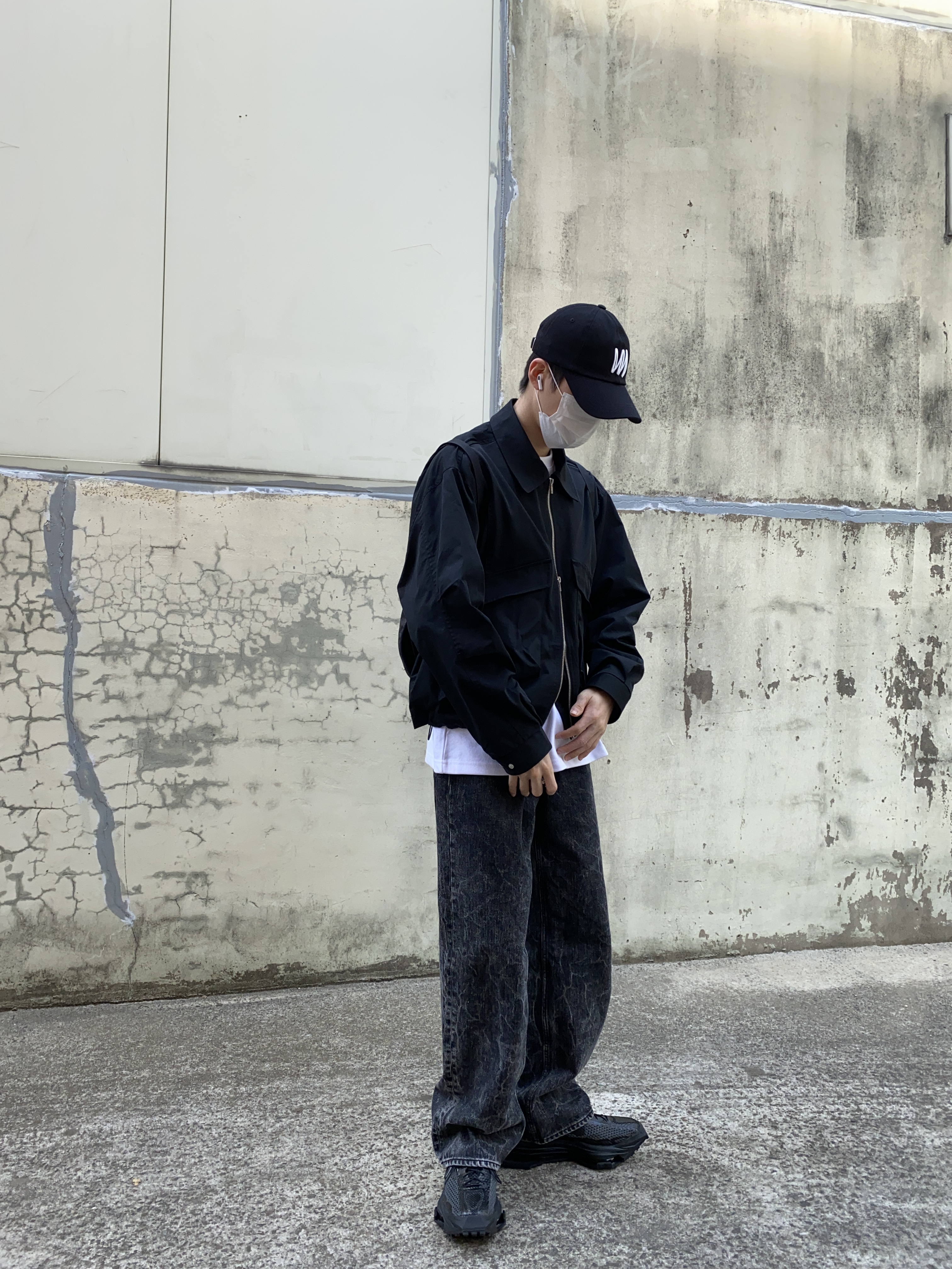 Nike x Matthew M Williams Zoom 004 Triple Black 착용 스타일 - 1