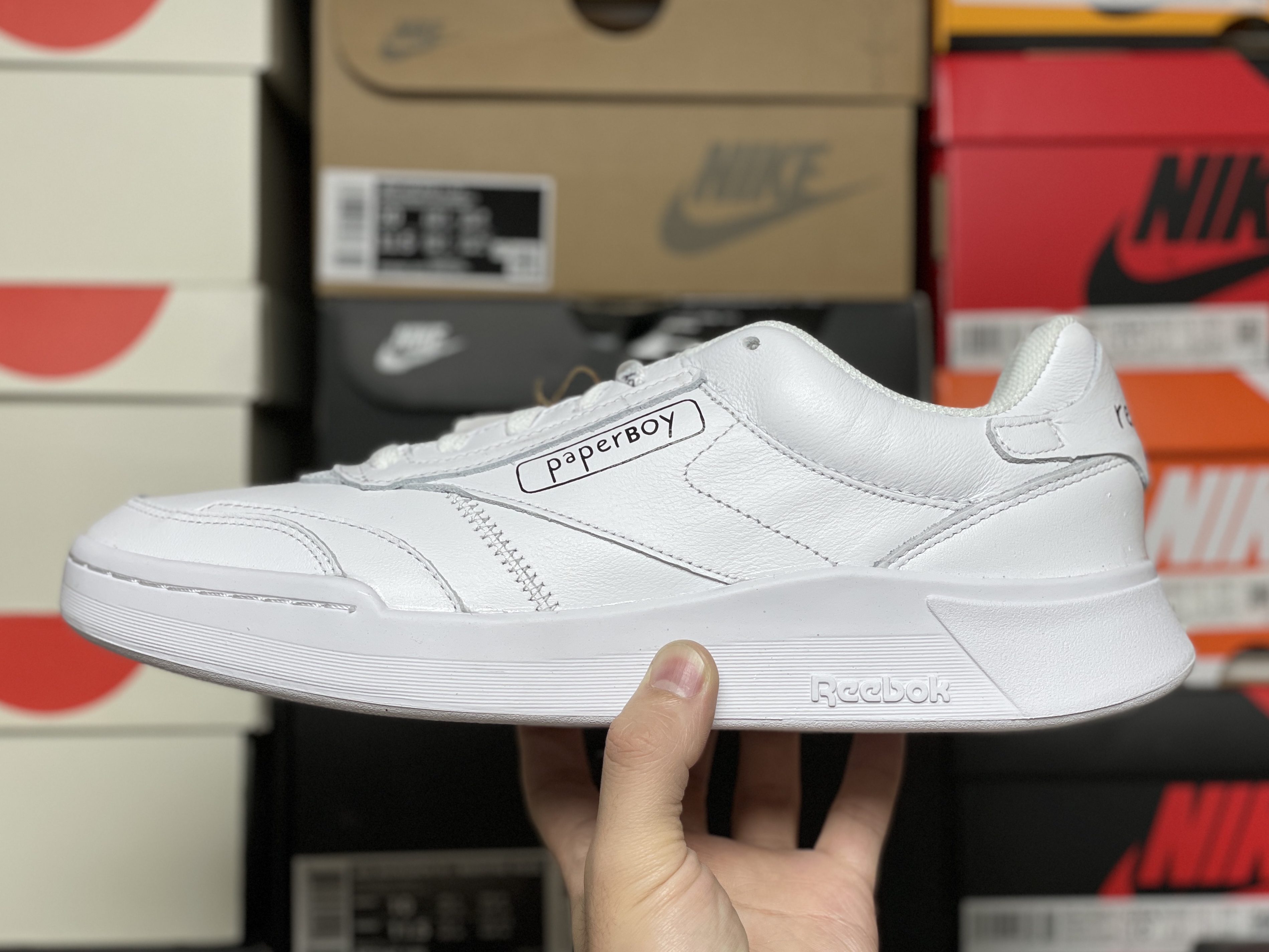 Reebok x Paperboy Paris x Beams Club C Legacy White 착용 스타일
