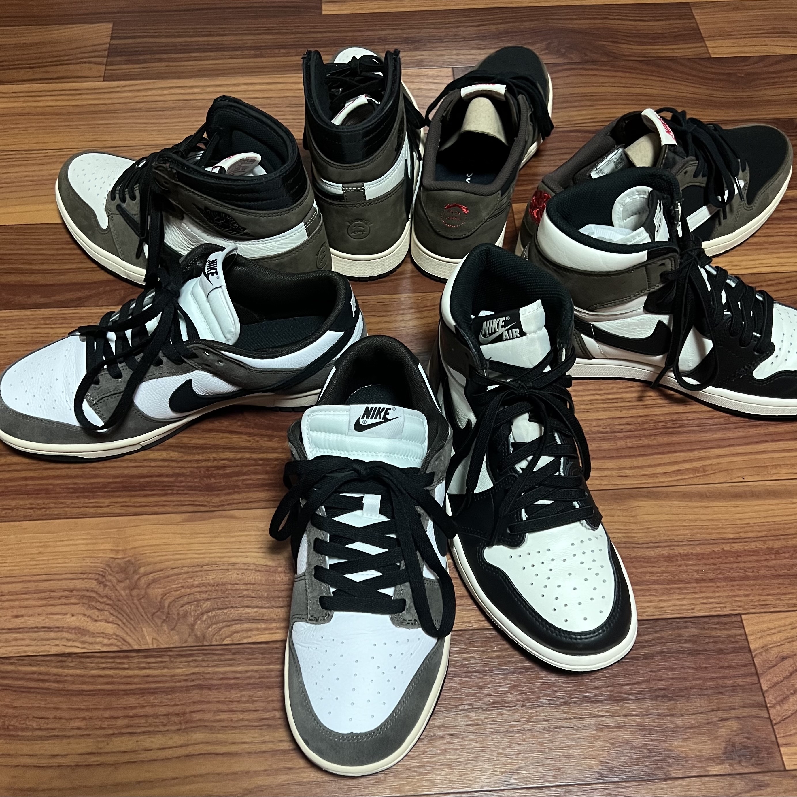 Jordan 1 x Travis Scott Retro High OG SP Mocha, Jordan 1 x Travis Scott Retro Low OG SP Mocha 착용 스타일 - 2