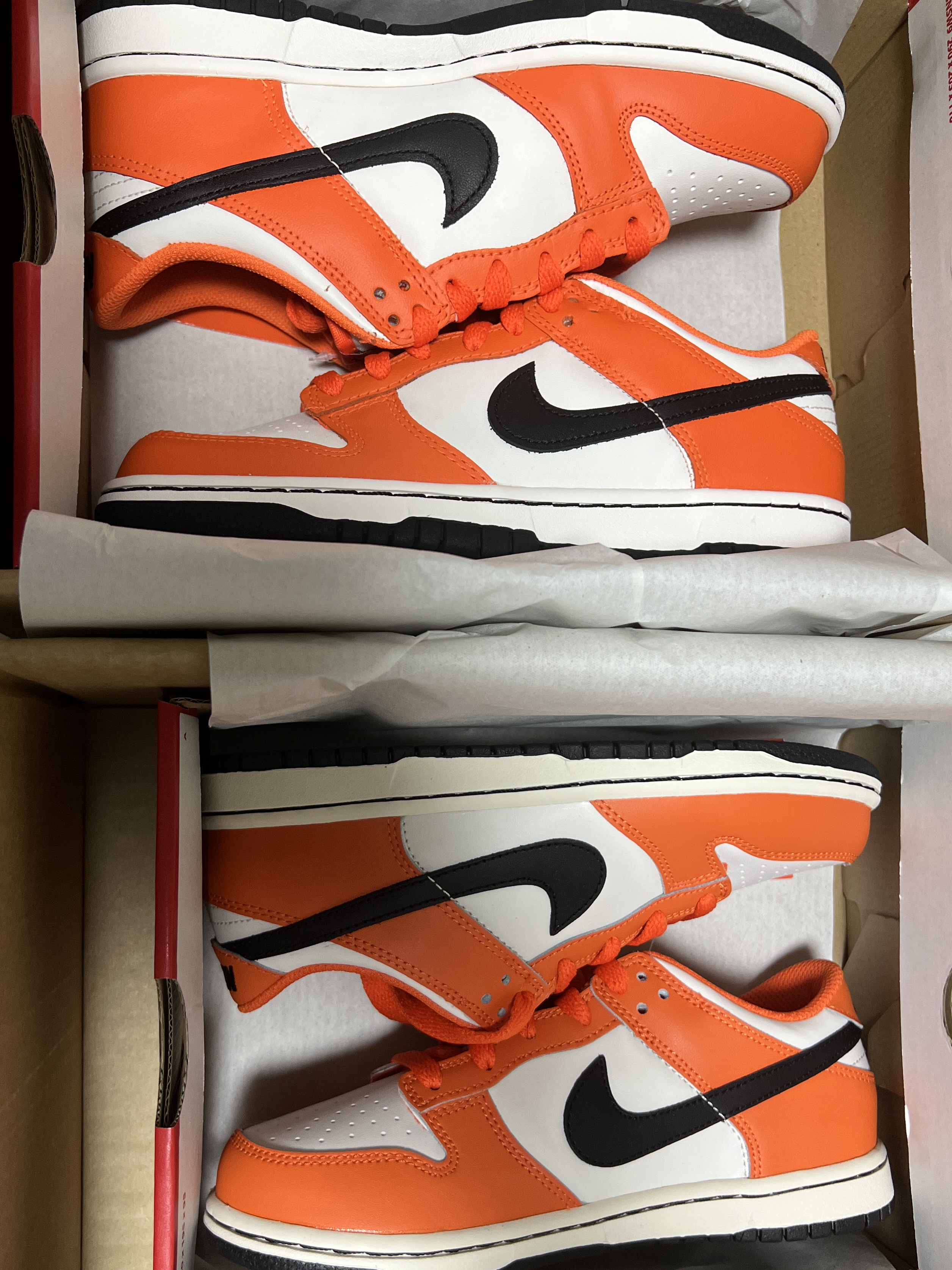(GS) Nike Dunk Low Safety Orange, (PS) Nike Dunk Low Safety Orange 착용 스타일