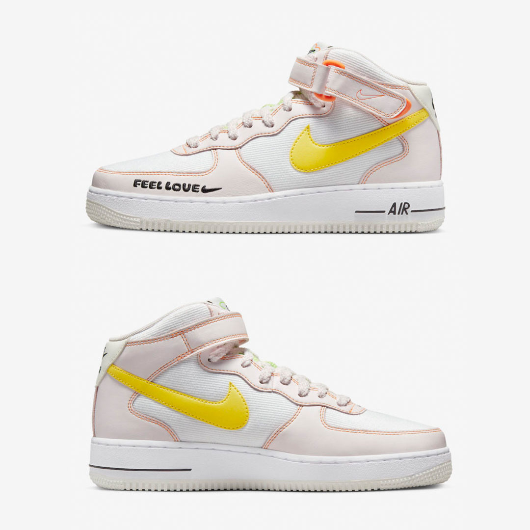Nike x Stussy Air Force 1 '07 Mid SP Fossil, Nike x Stussy Air Force 1 '07 Mid SP Black and Light Bone 착용 스타일 - 3