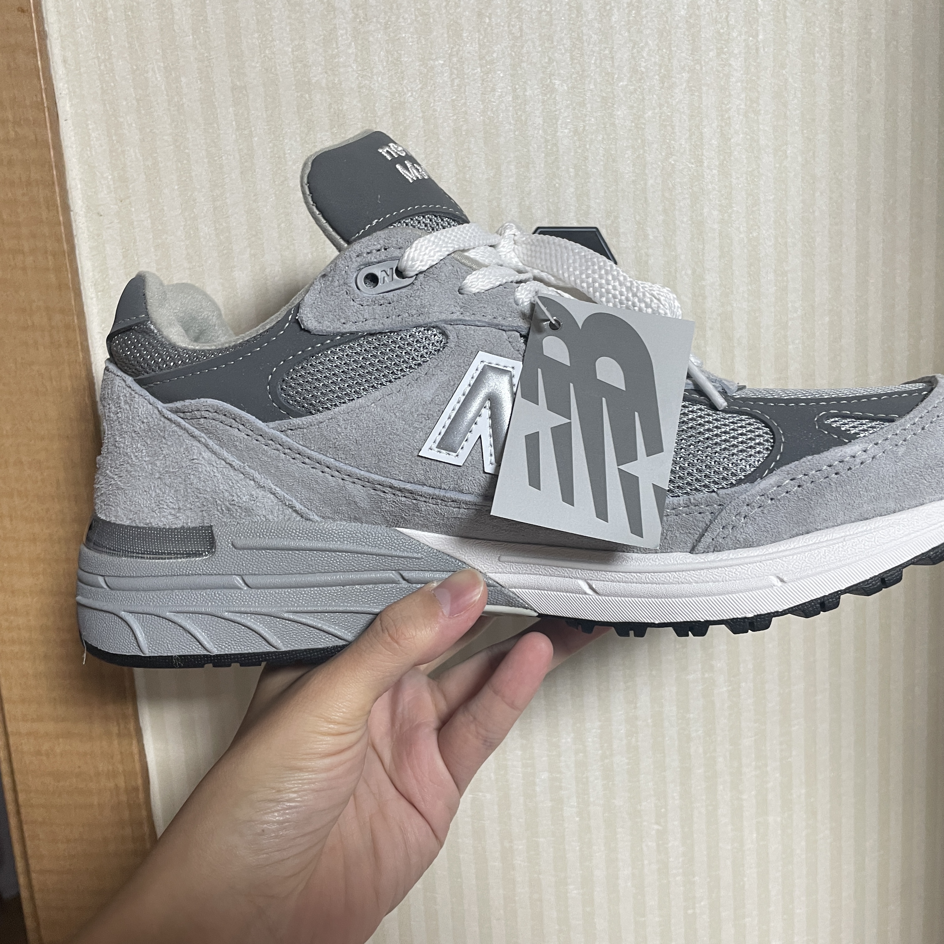 New Balance 993 Made in USA Grey - D Standard 착용 스타일 - 2