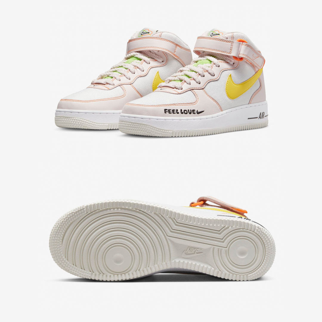 Nike x Stussy Air Force 1 '07 Mid SP Fossil, Nike x Stussy Air Force 1 '07 Mid SP Black and Light Bone 착용 스타일 - 2