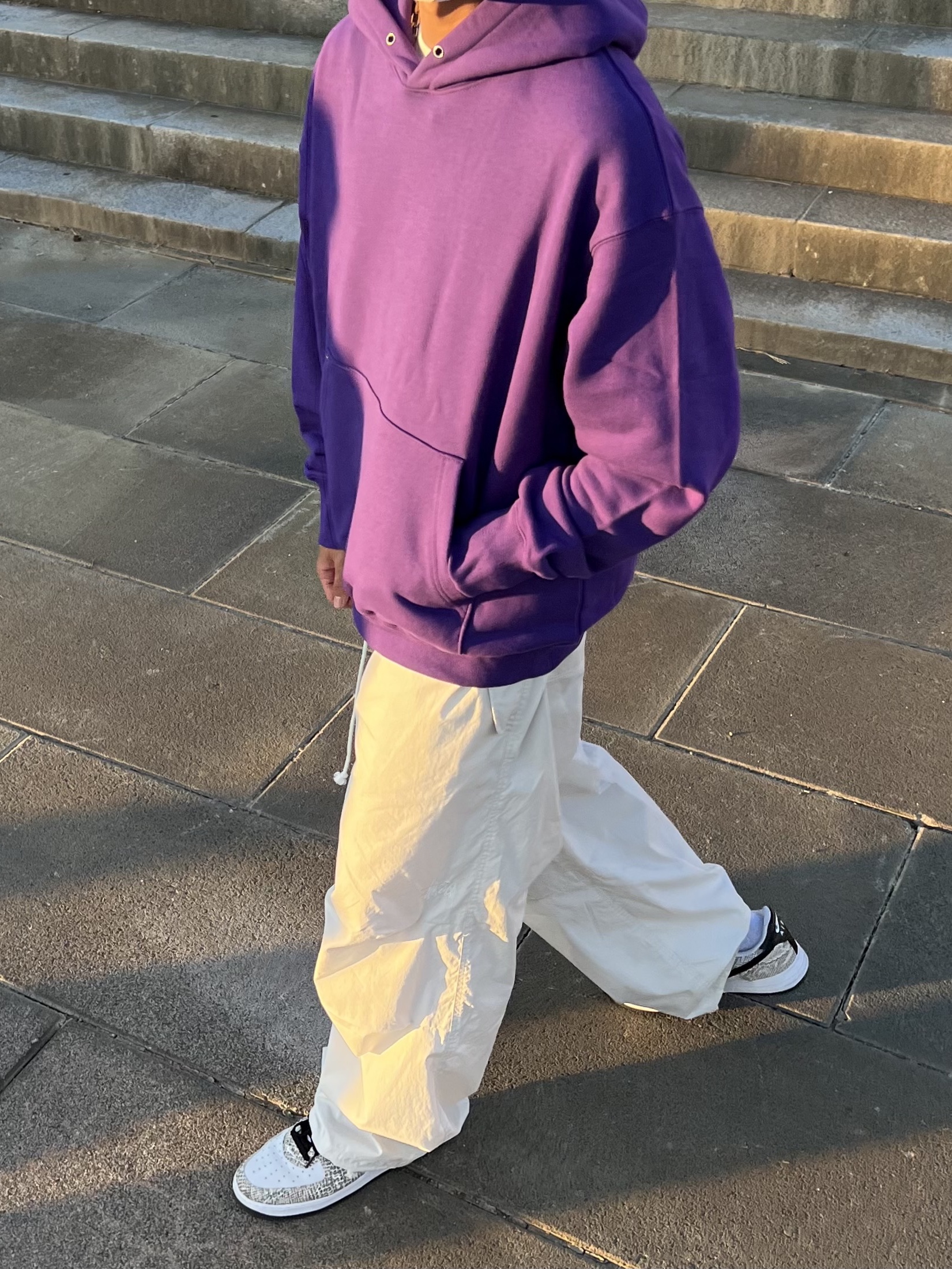Stussy Nyco Over Trousers Bone, Nike Air Force 1 Low Retro Cocoa Snake 2018 착용 스타일 - 4