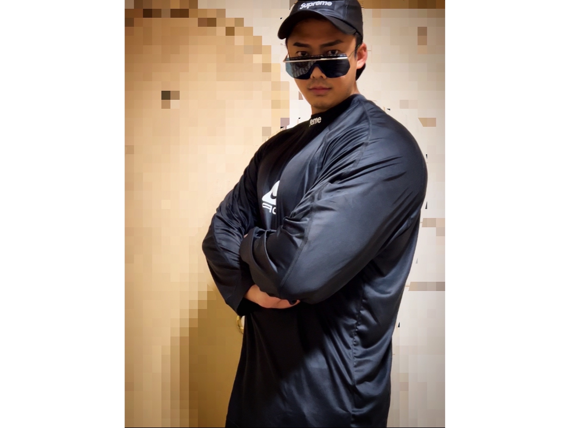 Supreme Leather Camp Cap Black - 21SS, Supreme x Nike ACG Jersey Black - 22FW 착용 스타일 - 2