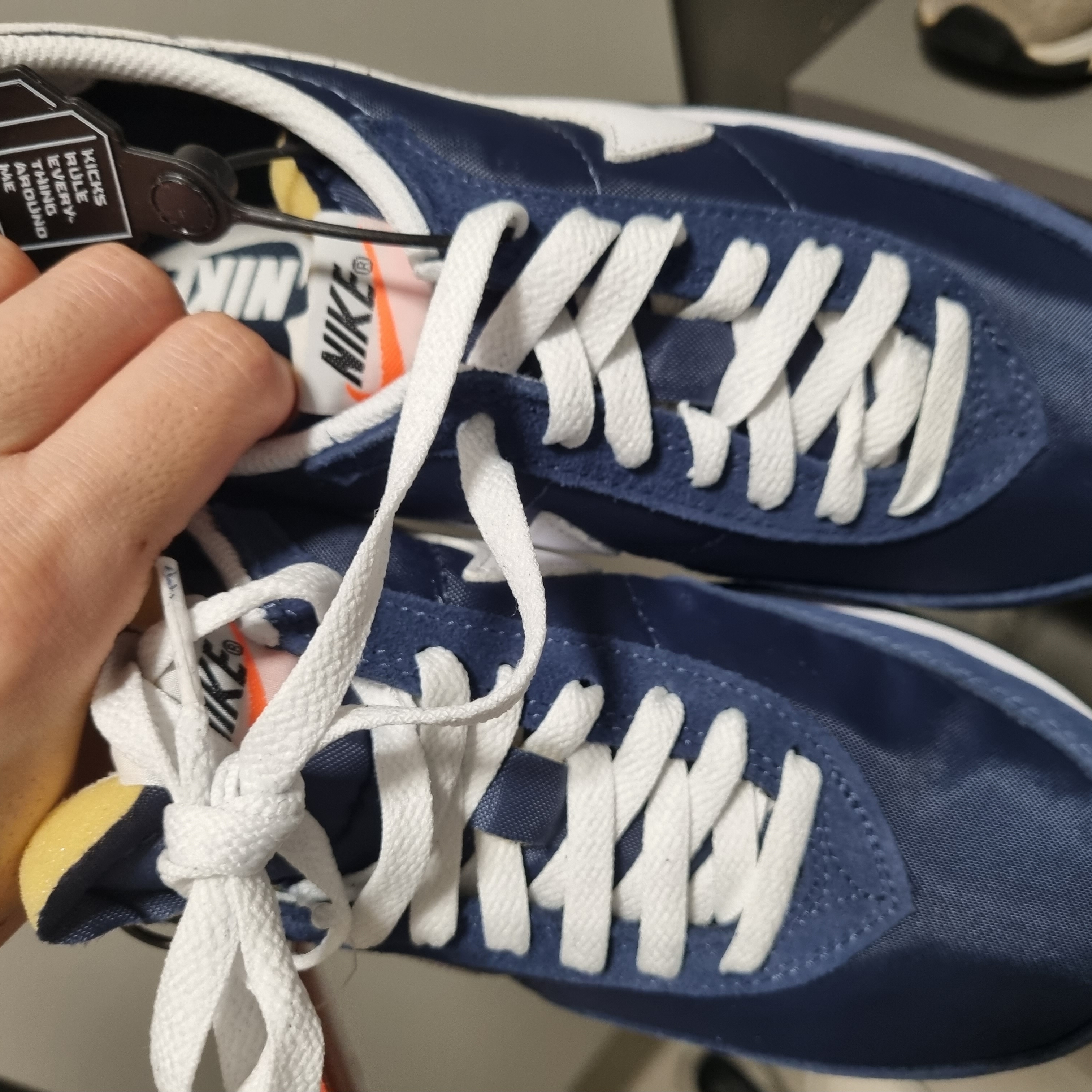 Nike Waffle Trainer 2 Thunder Blue 착용 스타일