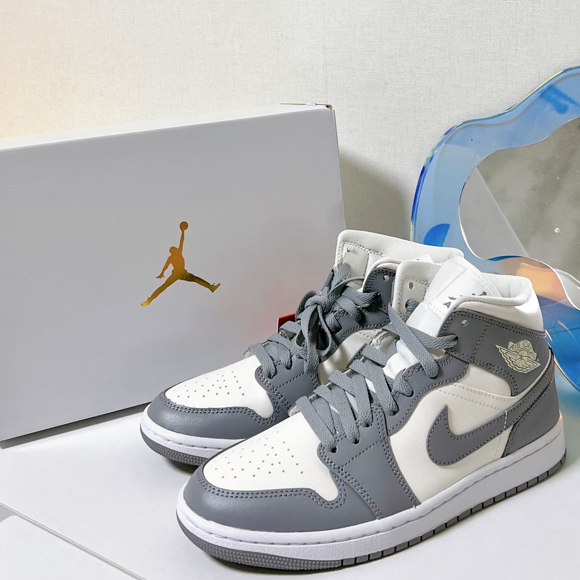 (W) Jordan 1 Mid Sail Stealth 착용 스타일