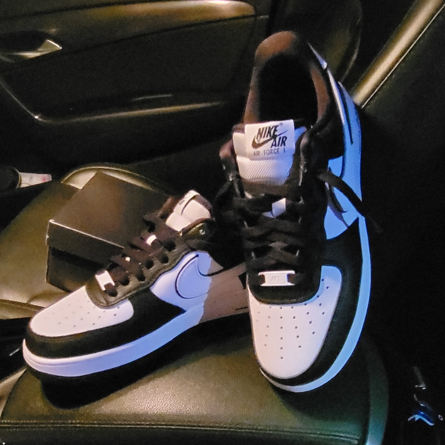 Nike Air Force 1 '07 LV8 White Black 착용 스타일 - 1