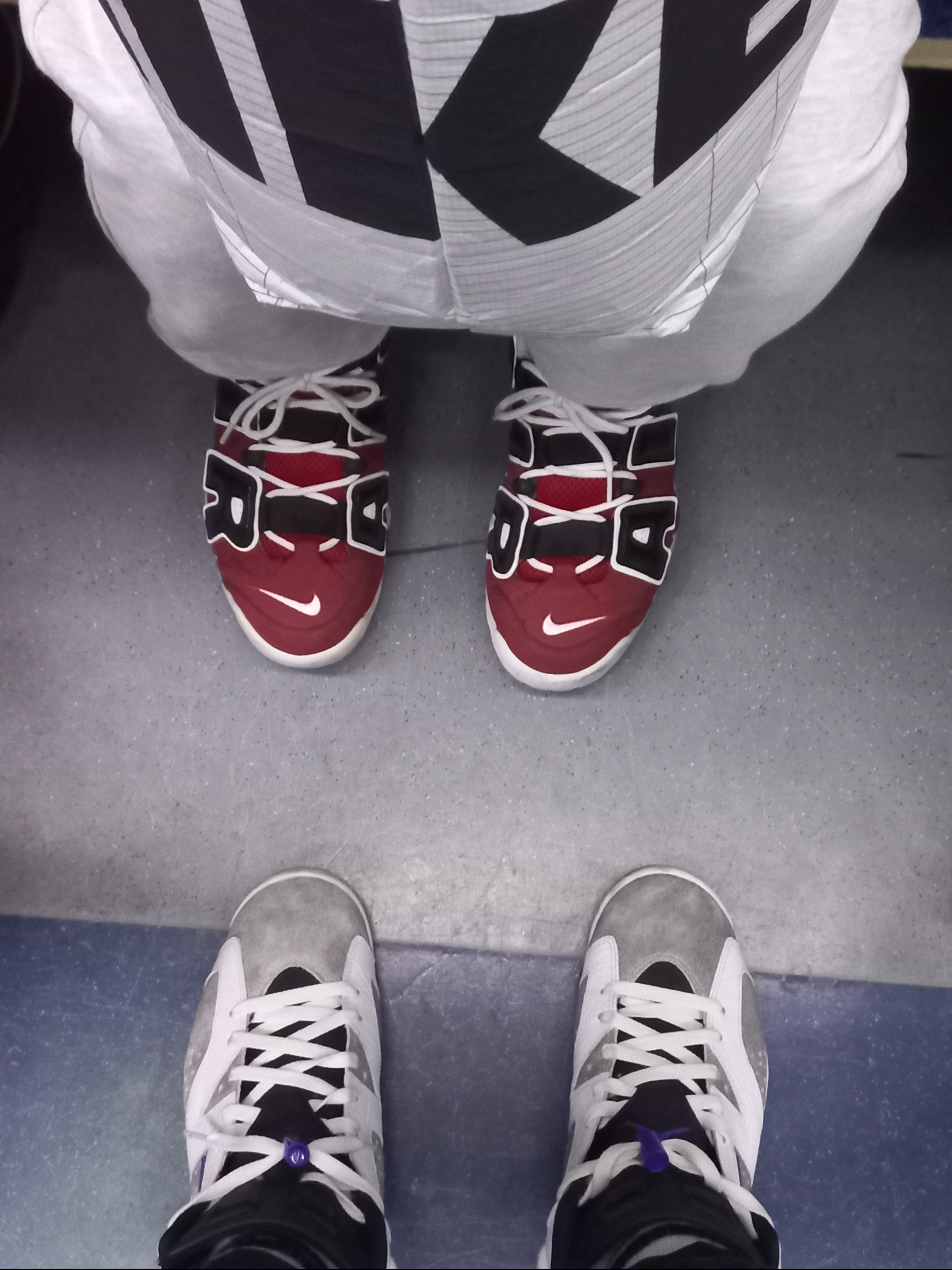 Nike Air More Uptempo 96 Bulls 2021, Jordan 6 Retro Flight Nostalgia 착용 스타일 - 1