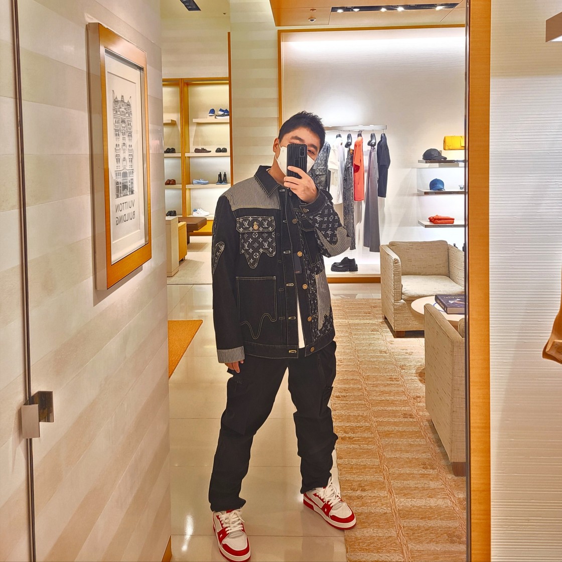 Jin BTS Louis Vuitton x Nigo Monogram Denim Workwear Jacket