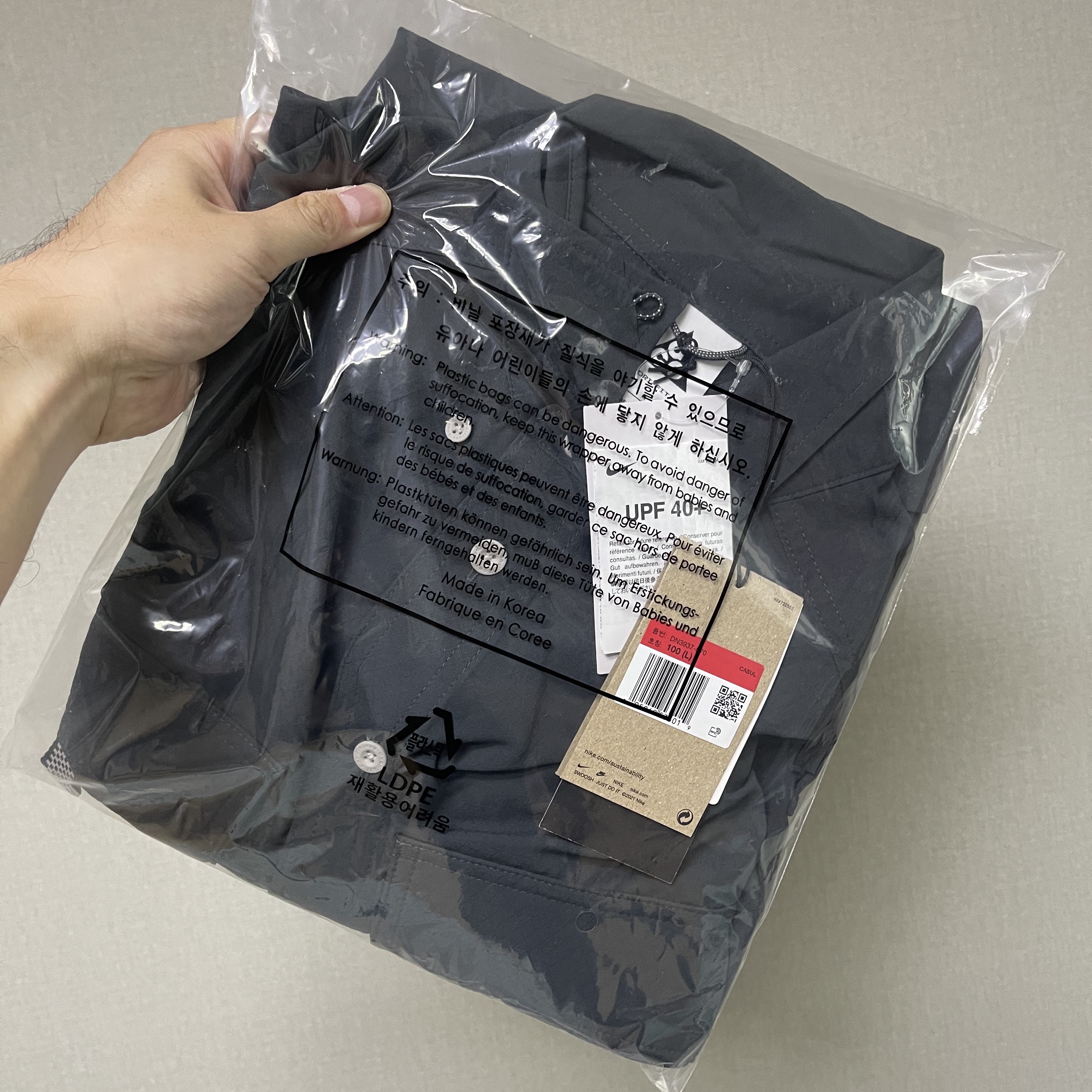 Nike ACG Dri-Fit UV Devastation Trail Shirt Dark Smoke Grey - Asia 착용 스타일 - 1
