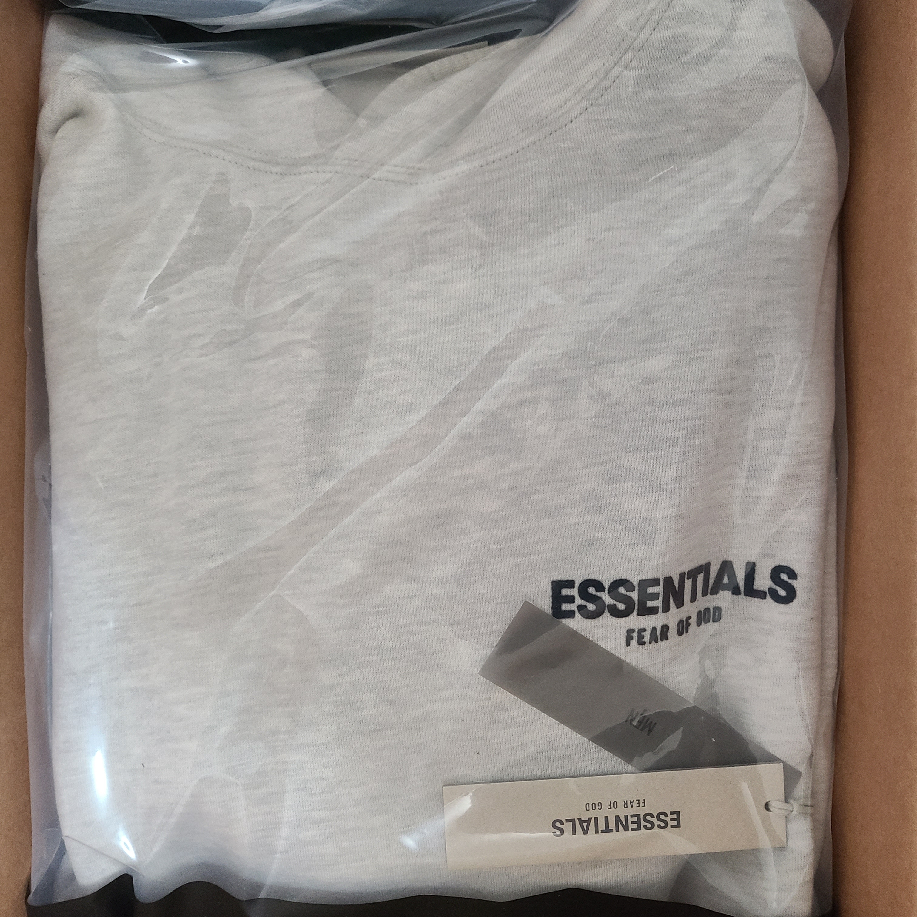 Essentials The Core Collection Hoodie Light Oatmeal 착용 스타일 - 1